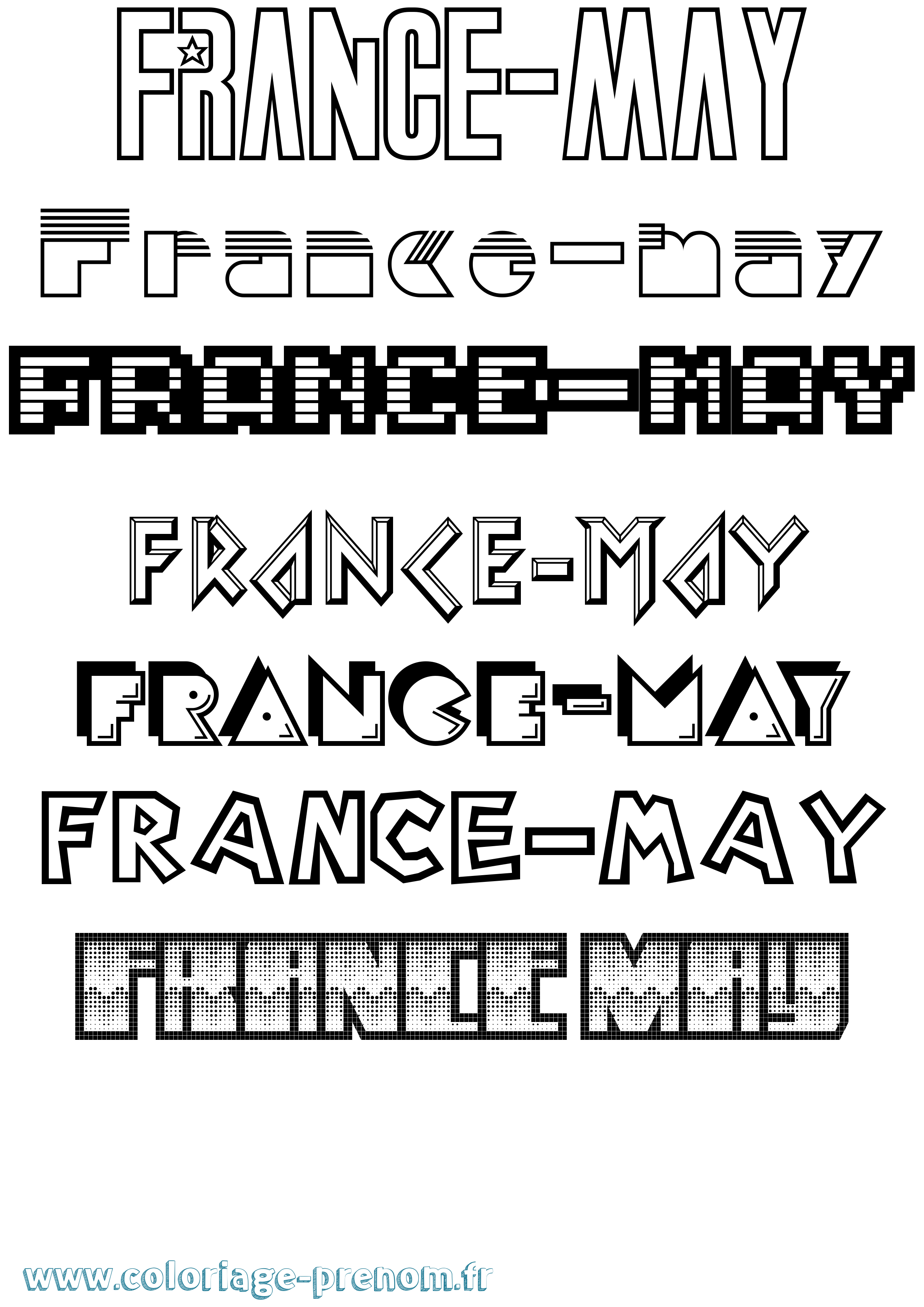 Coloriage France-May Jeux Vidéos Coloriage prénom France-May Jeux Vidéos