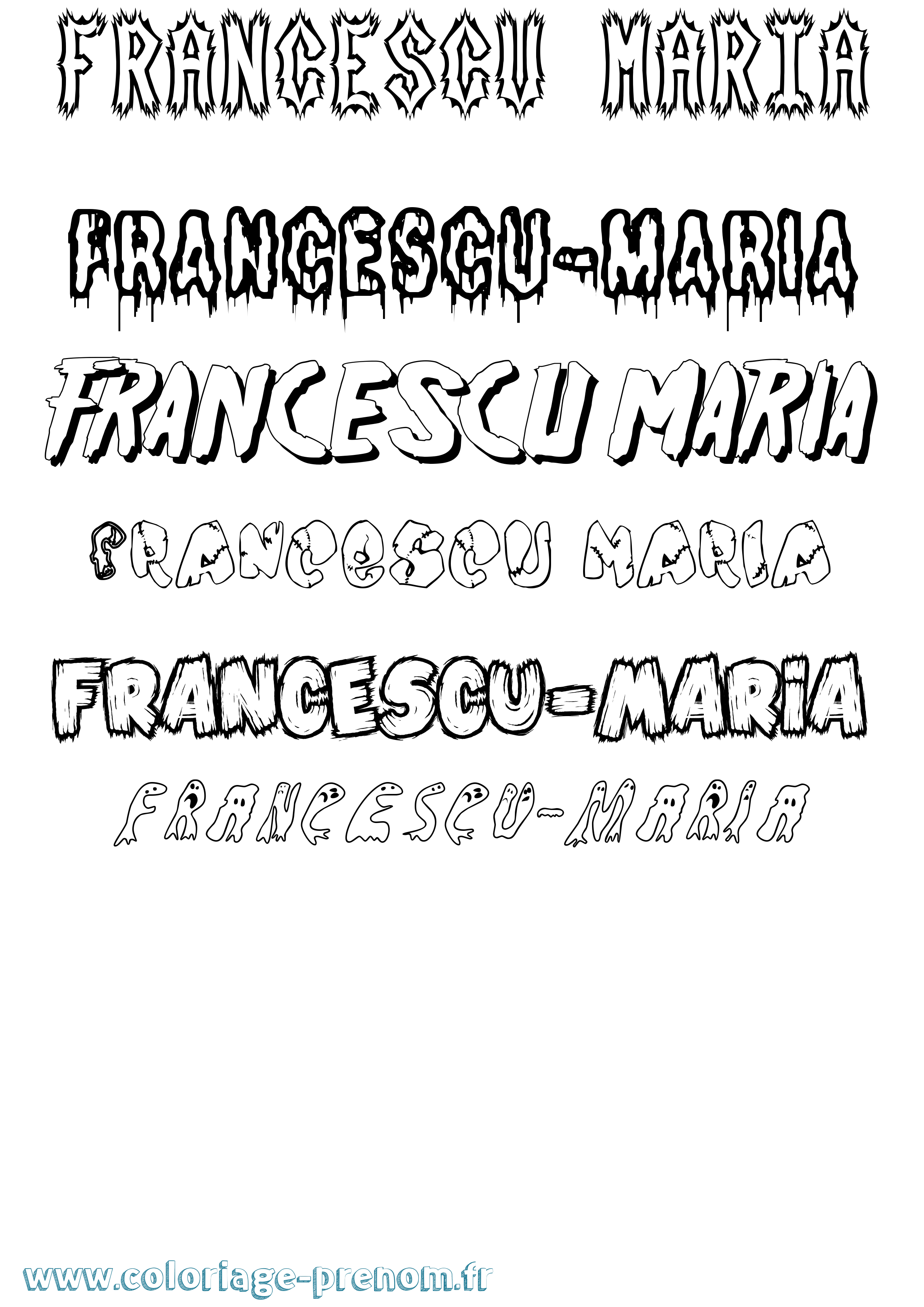 Coloriage Francescu-Maria Frisson Coloriage prénom Francescu-Maria Frisson