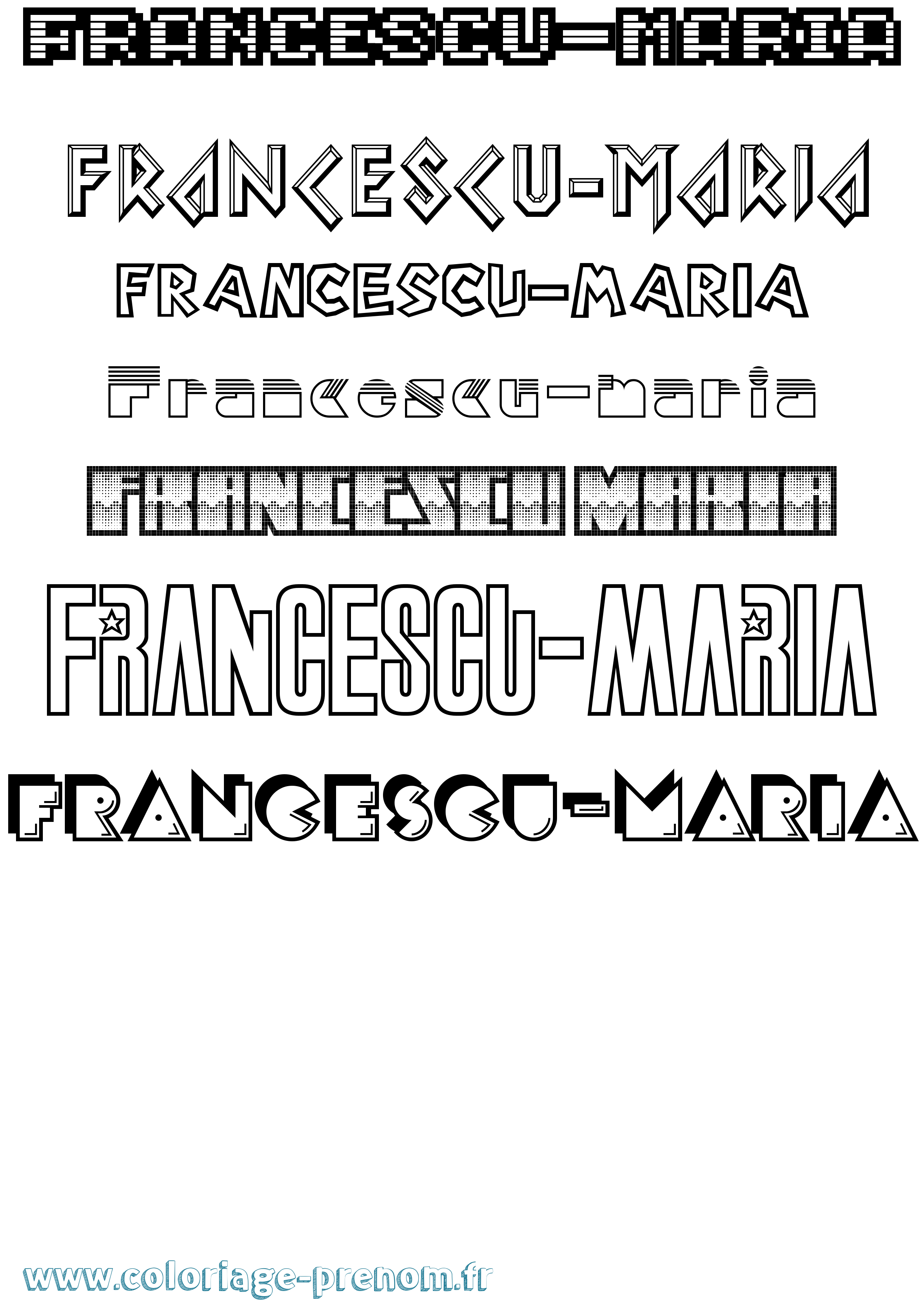 Coloriage Francescu-Maria Jeux Vidéos Coloriage prénom Francescu-Maria Jeux Vidéos