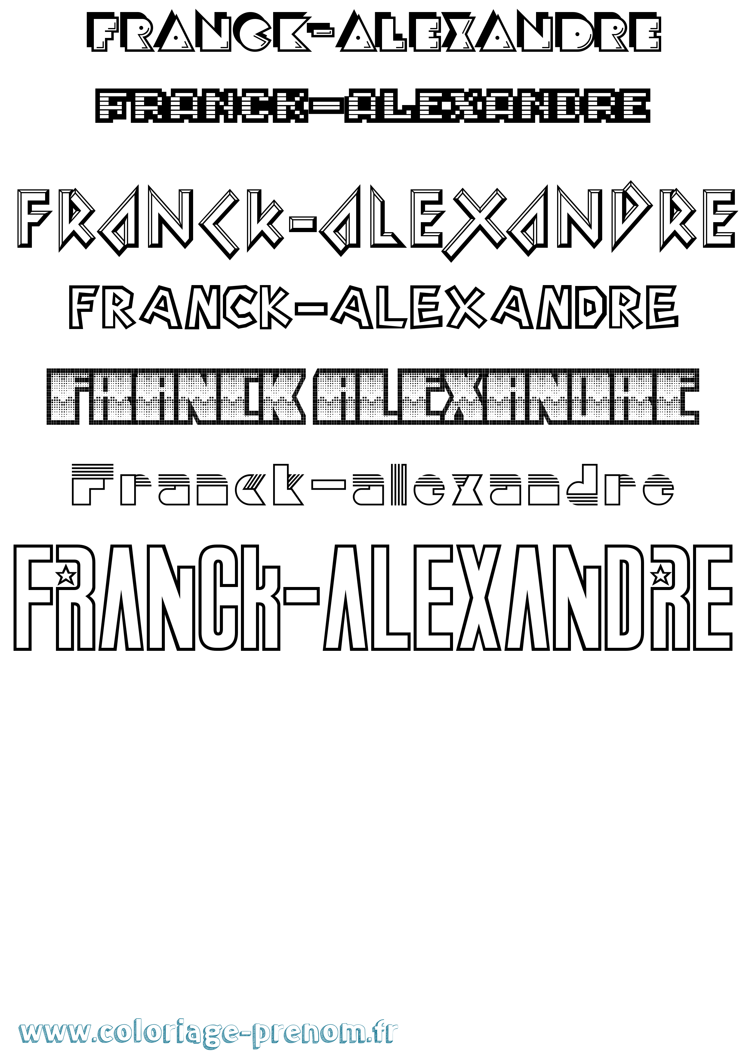 Coloriage Franck-Alexandre Jeux Vidéos Coloriage prénom Franck-Alexandre Jeux Vidéos