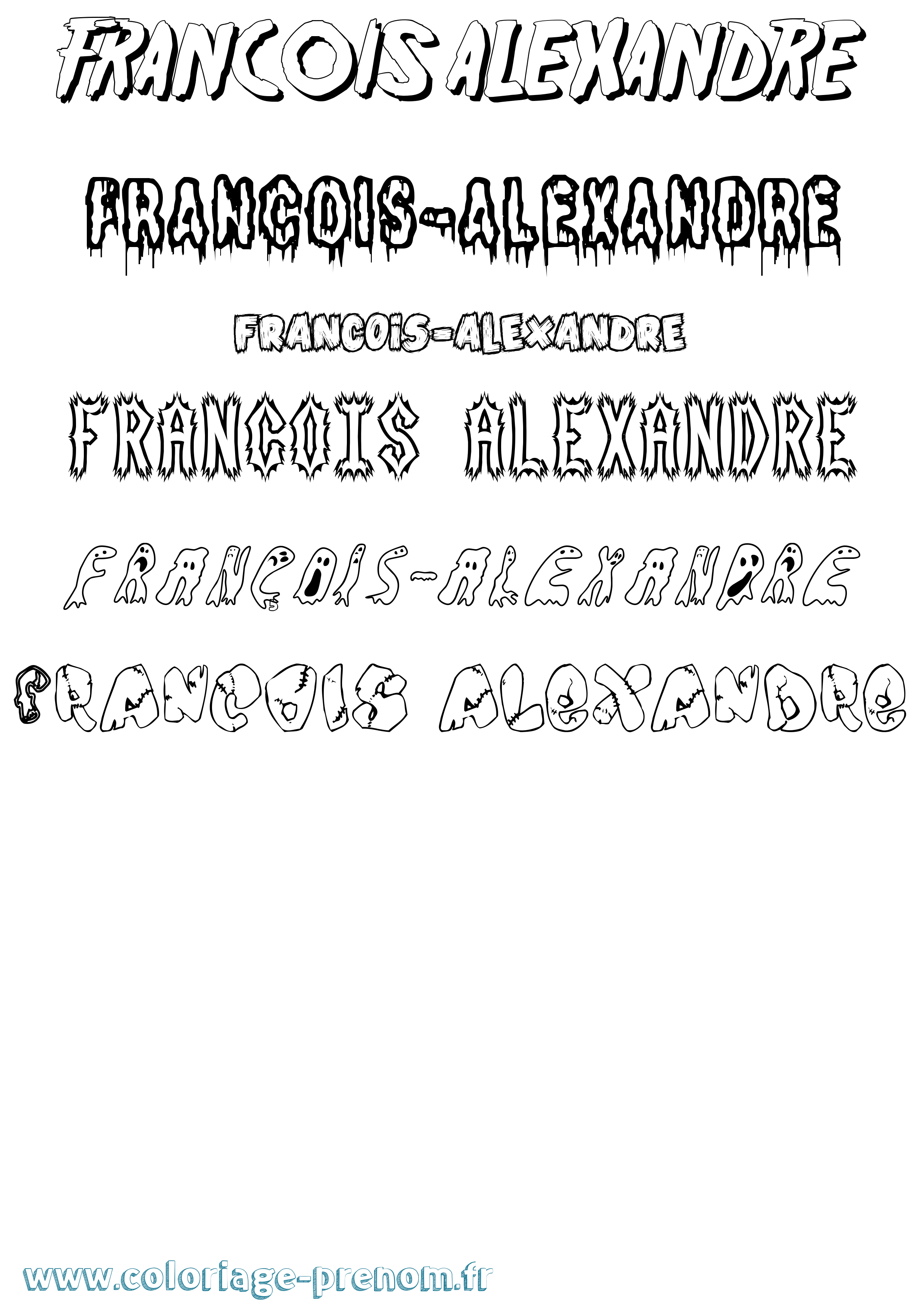 Coloriage François-Alexandre Frisson Coloriage prénom François-Alexandre Frisson