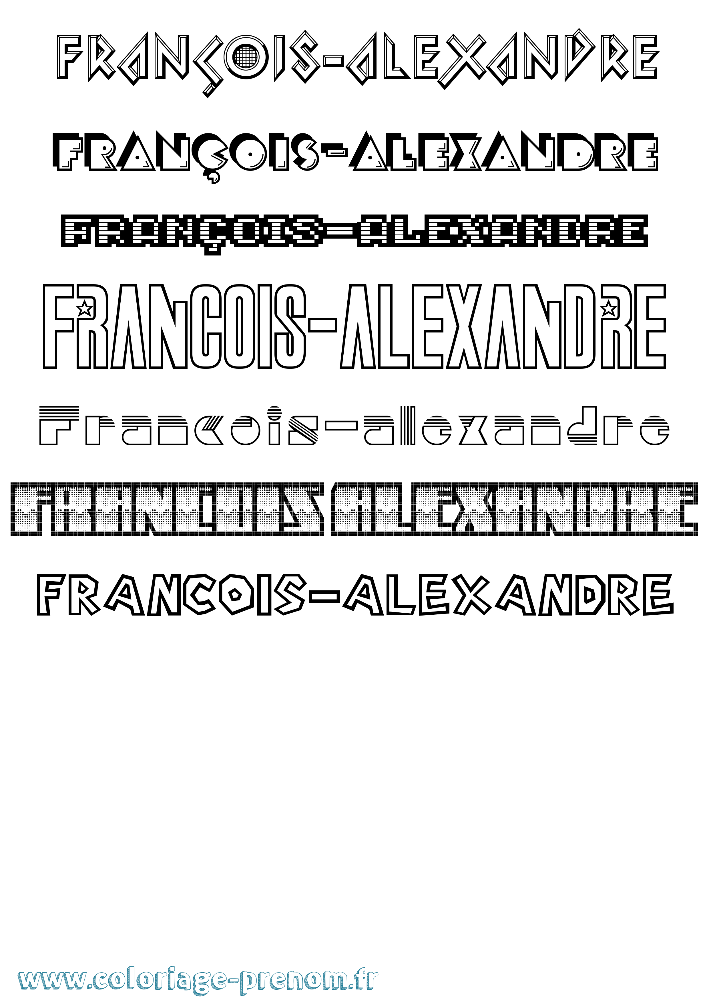 Coloriage François-Alexandre Jeux Vidéos Coloriage prénom François-Alexandre Jeux Vidéos