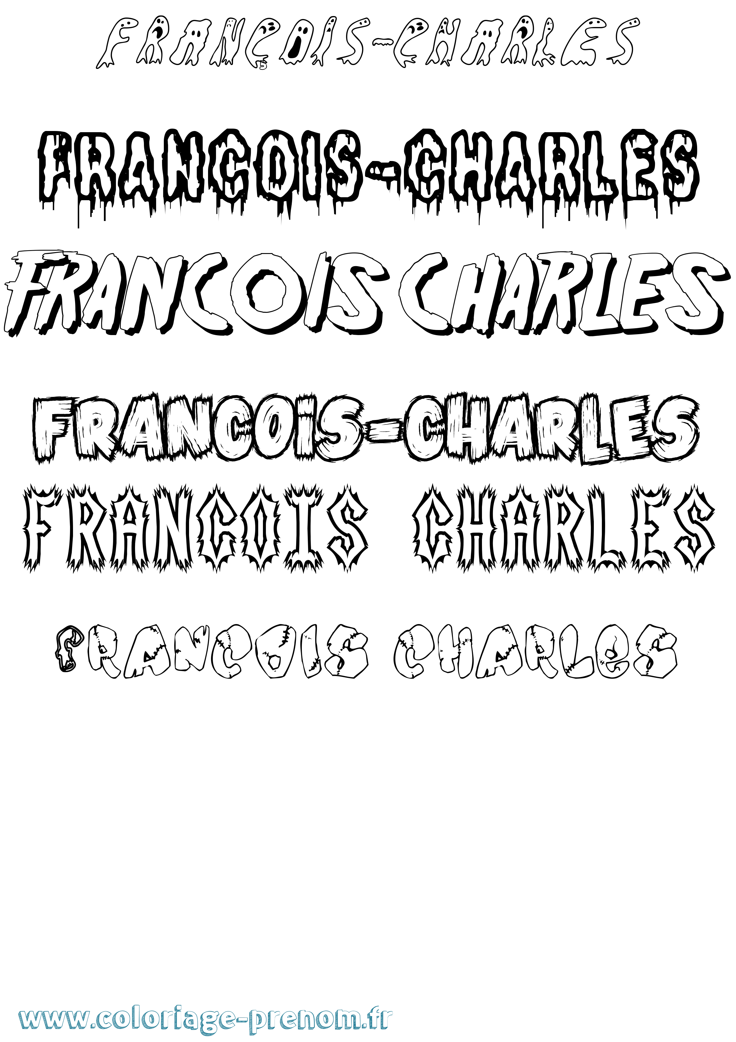 Coloriage François-Charles Frisson Coloriage prénom François-Charles Frisson