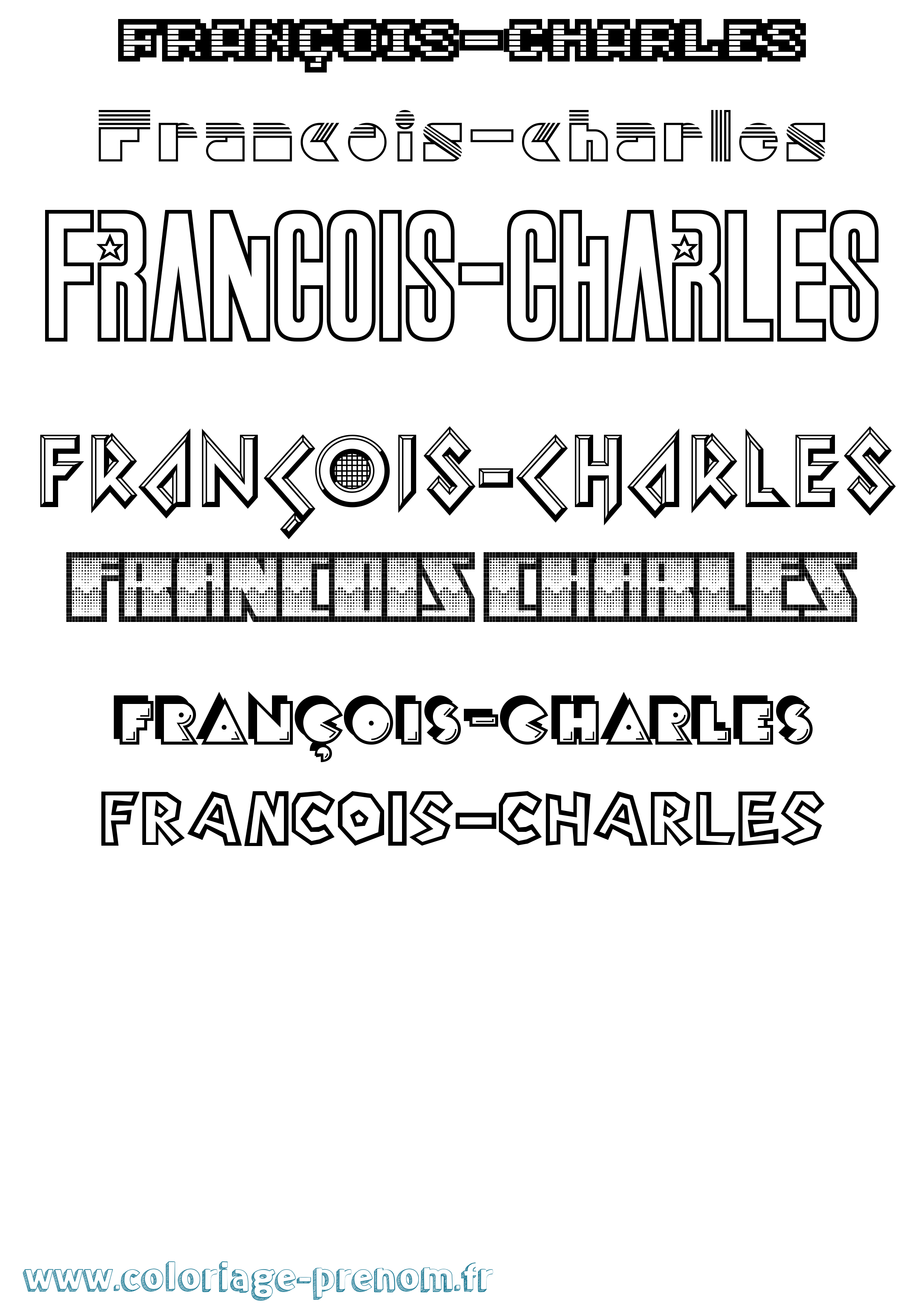 Coloriage François-Charles Jeux Vidéos Coloriage prénom François-Charles Jeux Vidéos
