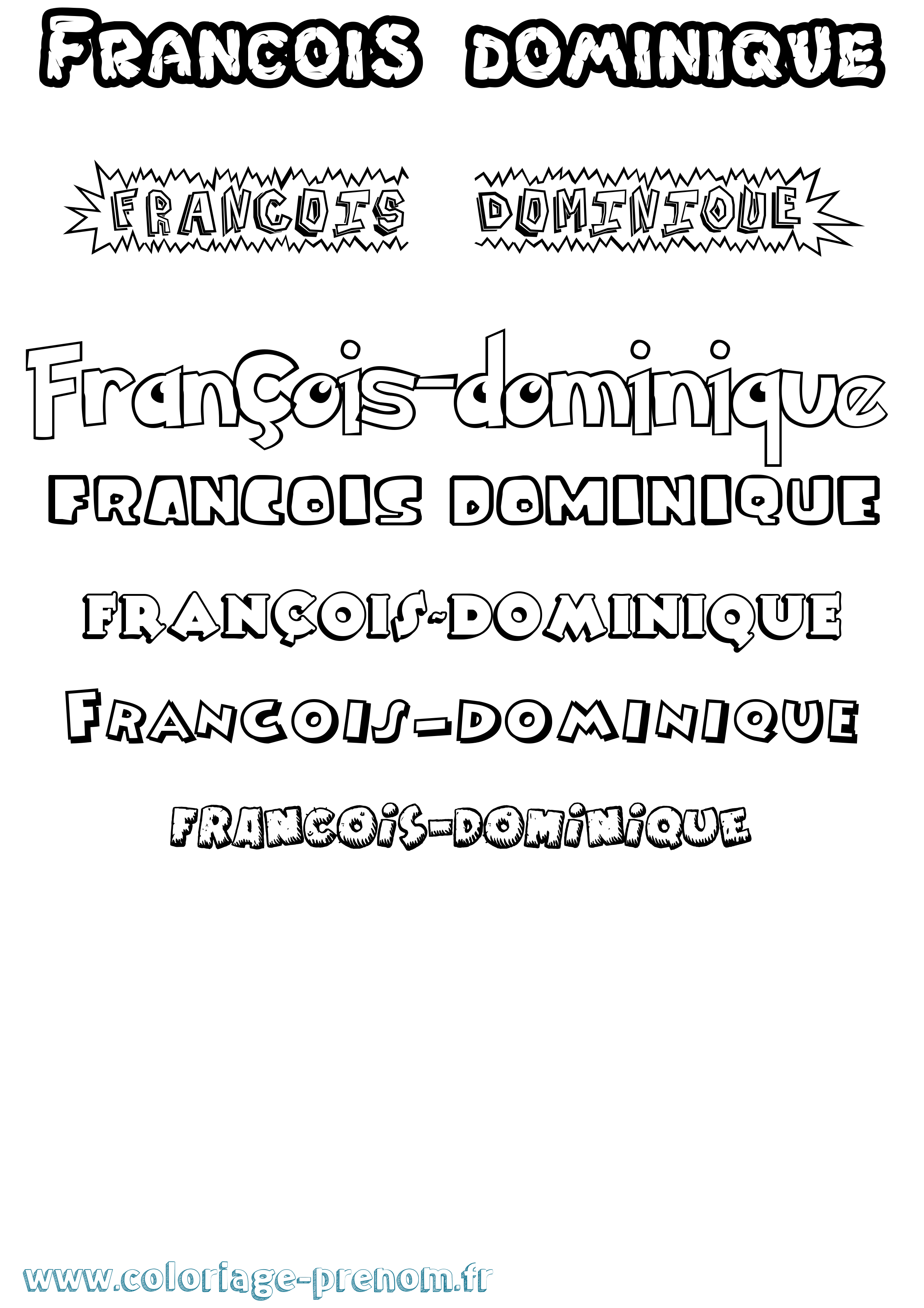 Coloriage François-Dominique Dessin Animé Coloriage prénom François-Dominique Dessin Animé