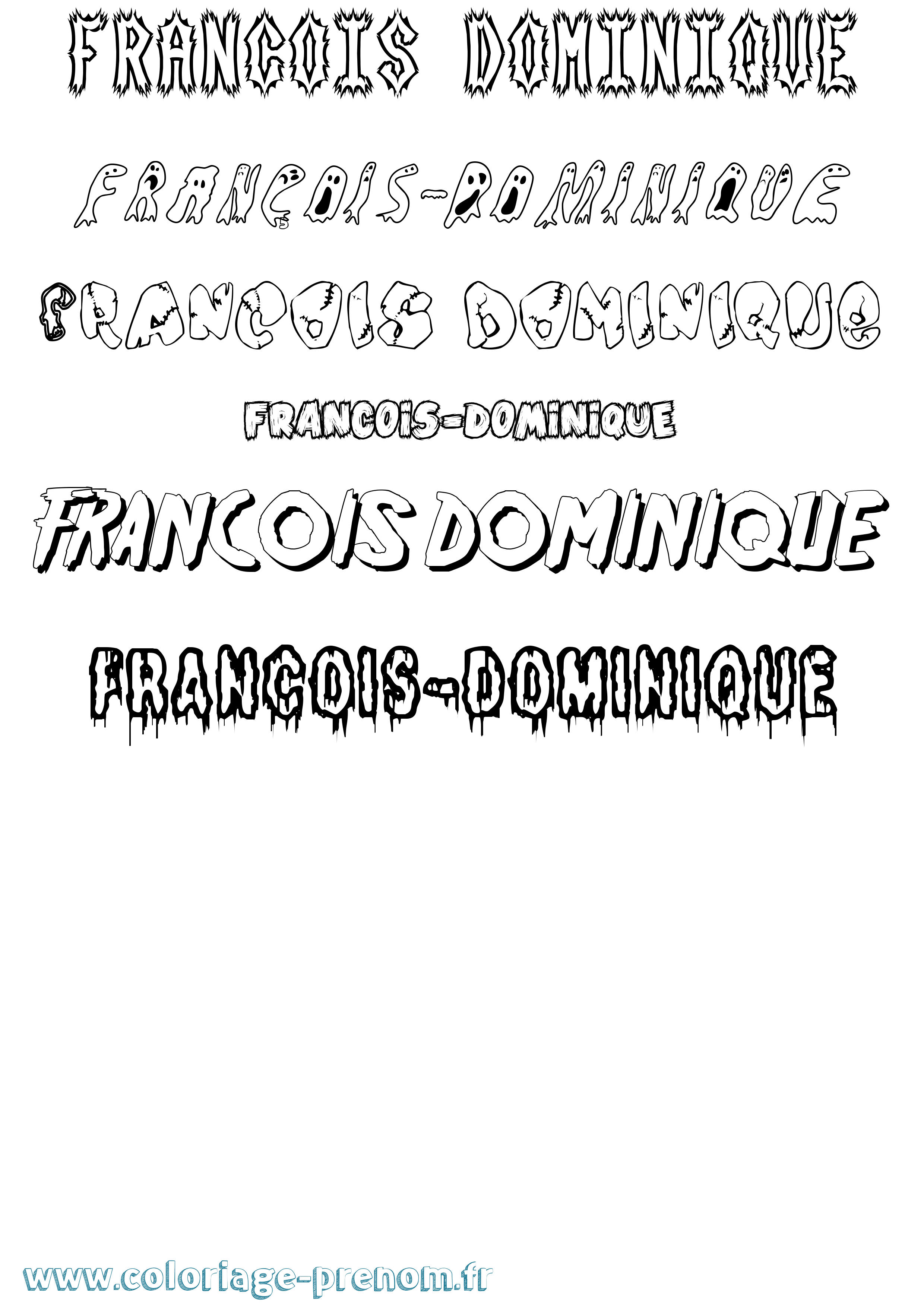Coloriage François-Dominique Frisson Coloriage prénom François-Dominique Frisson