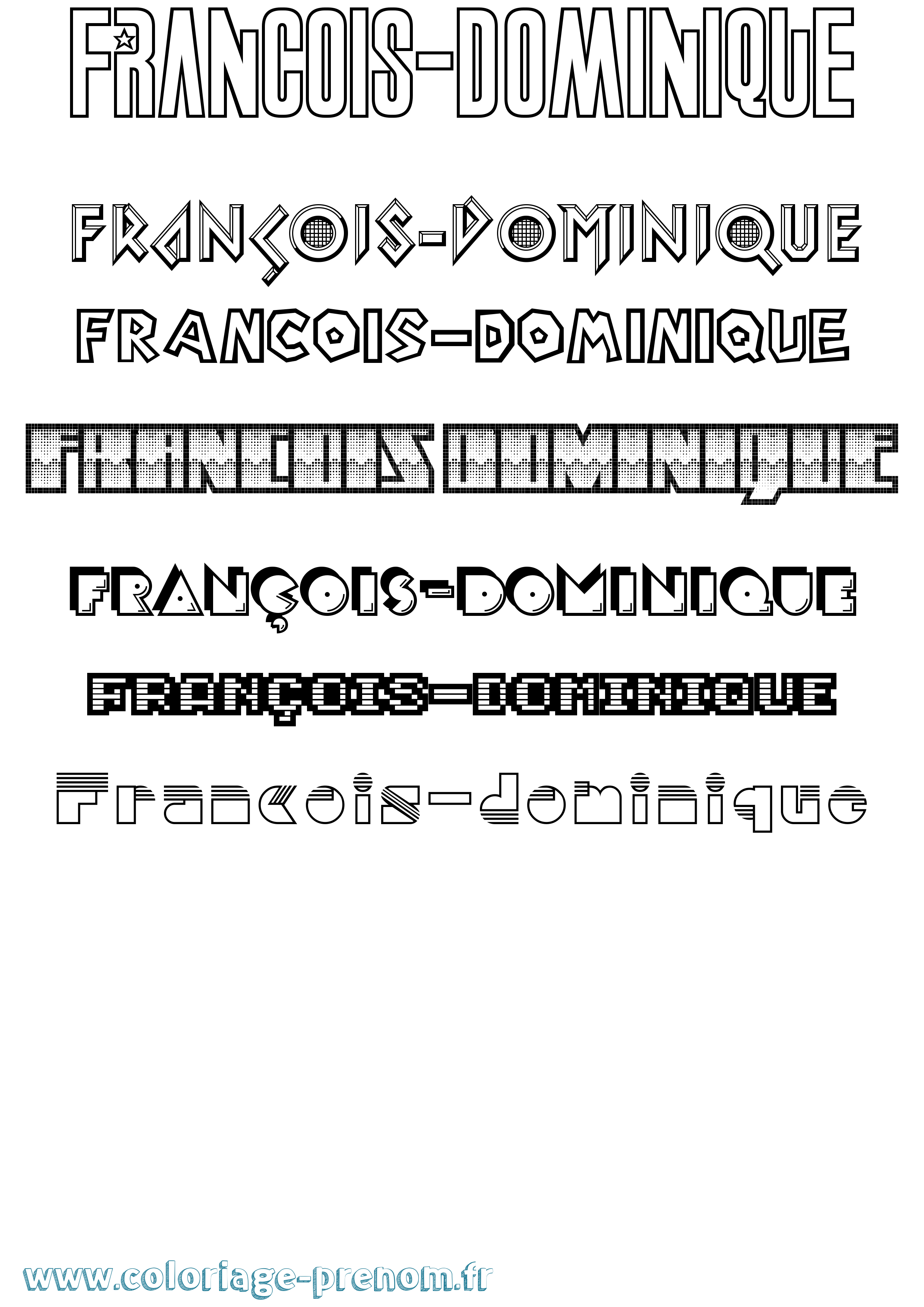 Coloriage François-Dominique Jeux Vidéos Coloriage prénom François-Dominique Jeux Vidéos