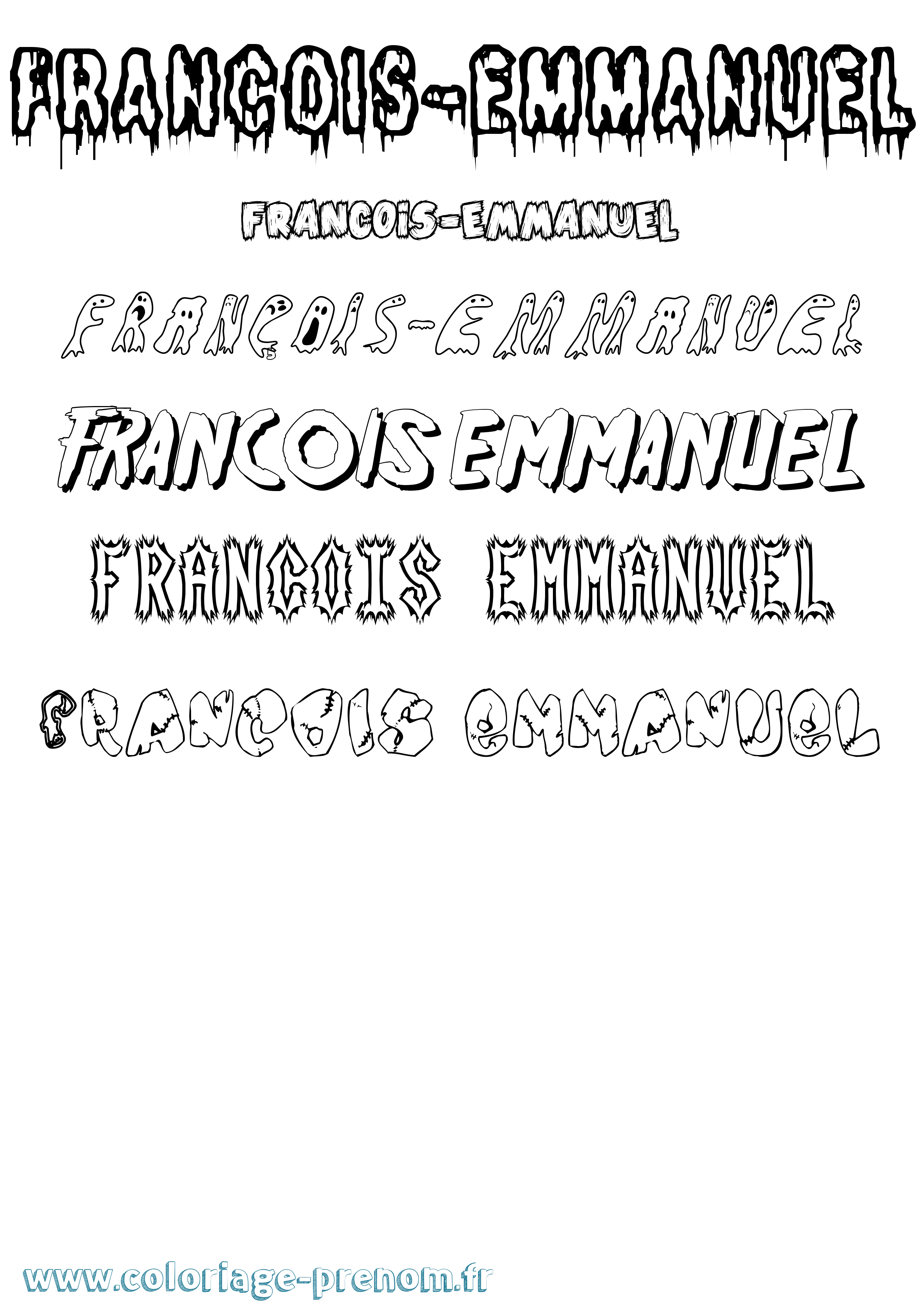 Coloriage François-Emmanuel Frisson Coloriage prénom François-Emmanuel Frisson