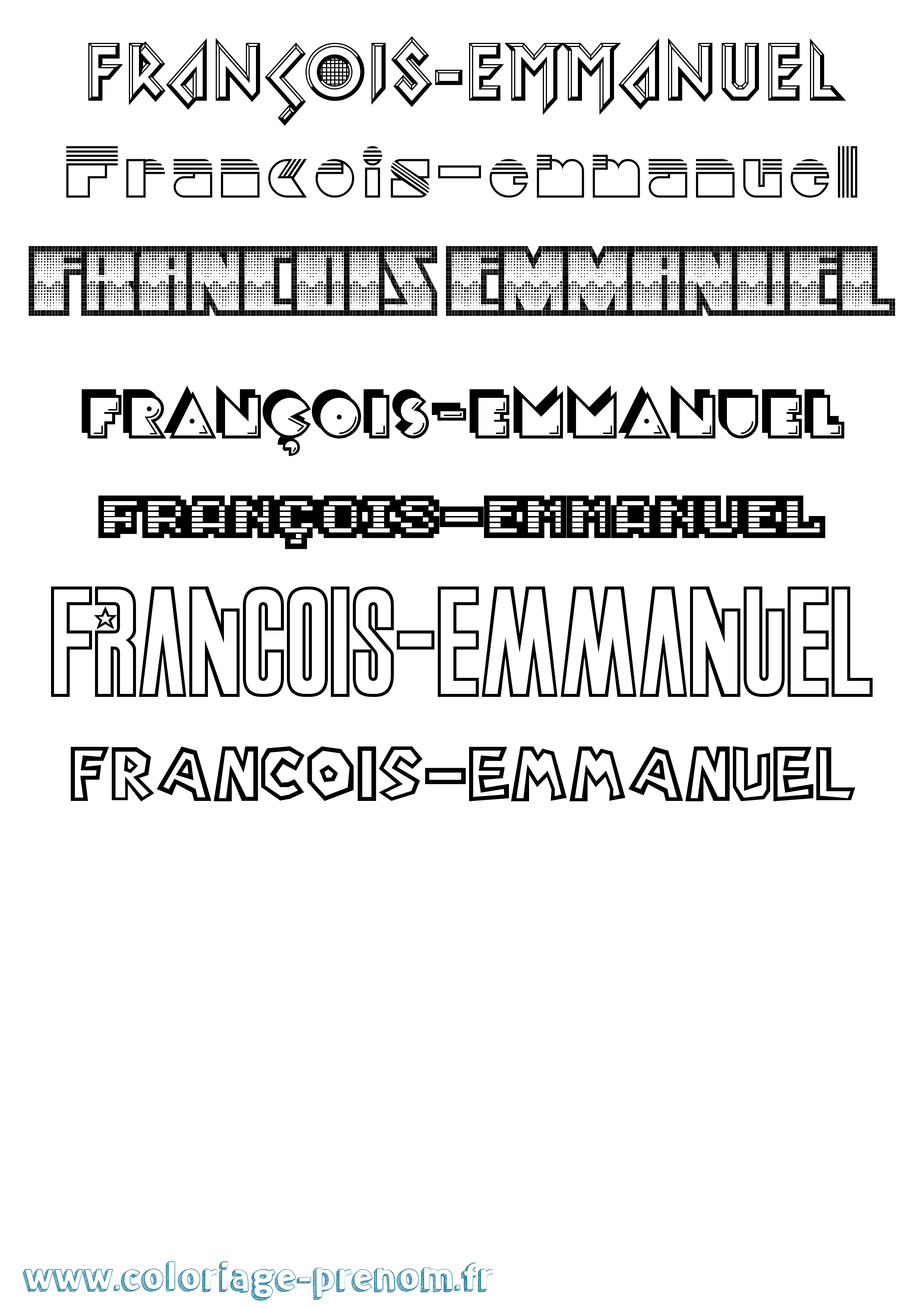 Coloriage François-Emmanuel Jeux Vidéos Coloriage prénom François-Emmanuel Jeux Vidéos