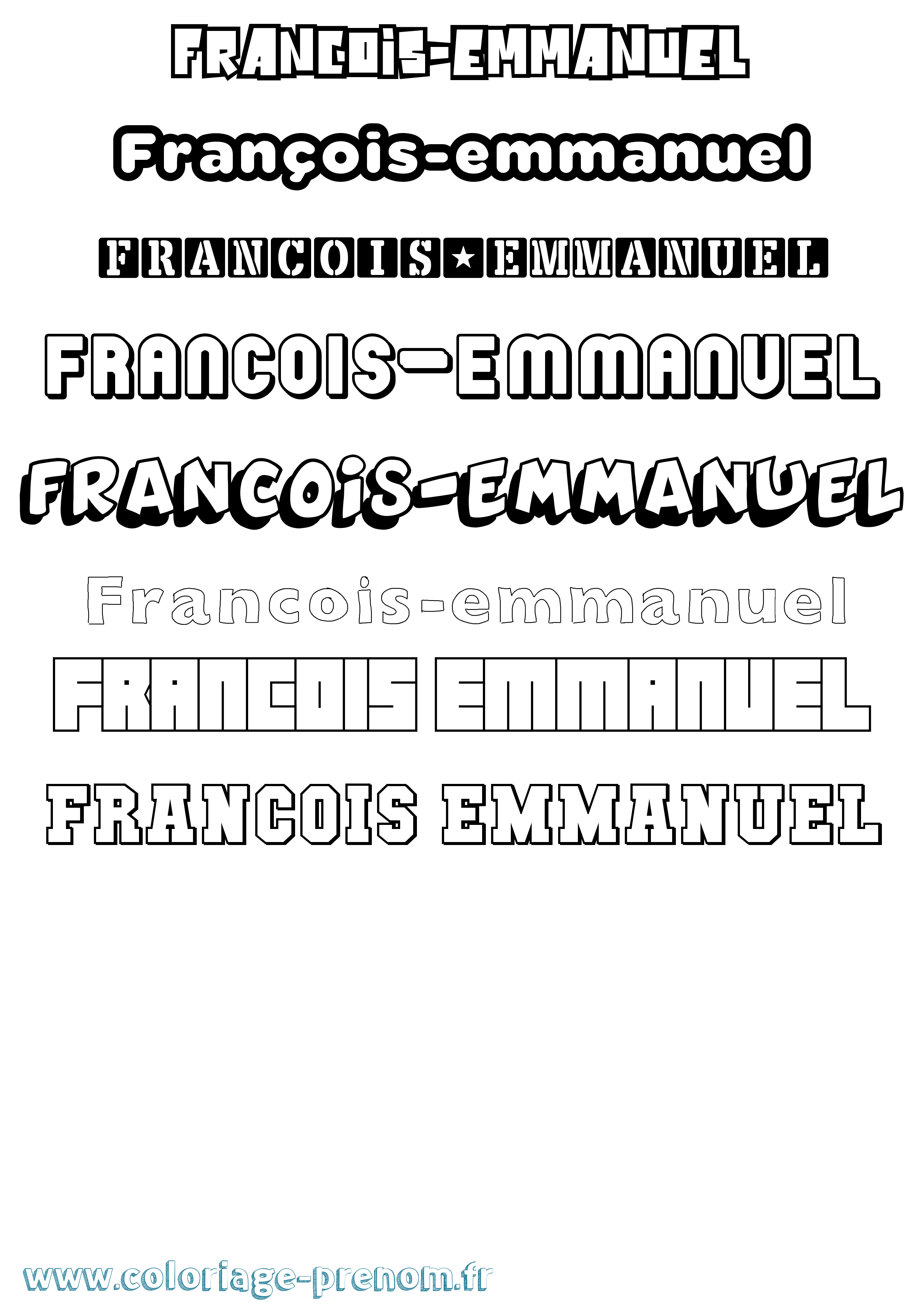 Coloriage François-Emmanuel Simple Coloriage prénom François-Emmanuel Simple