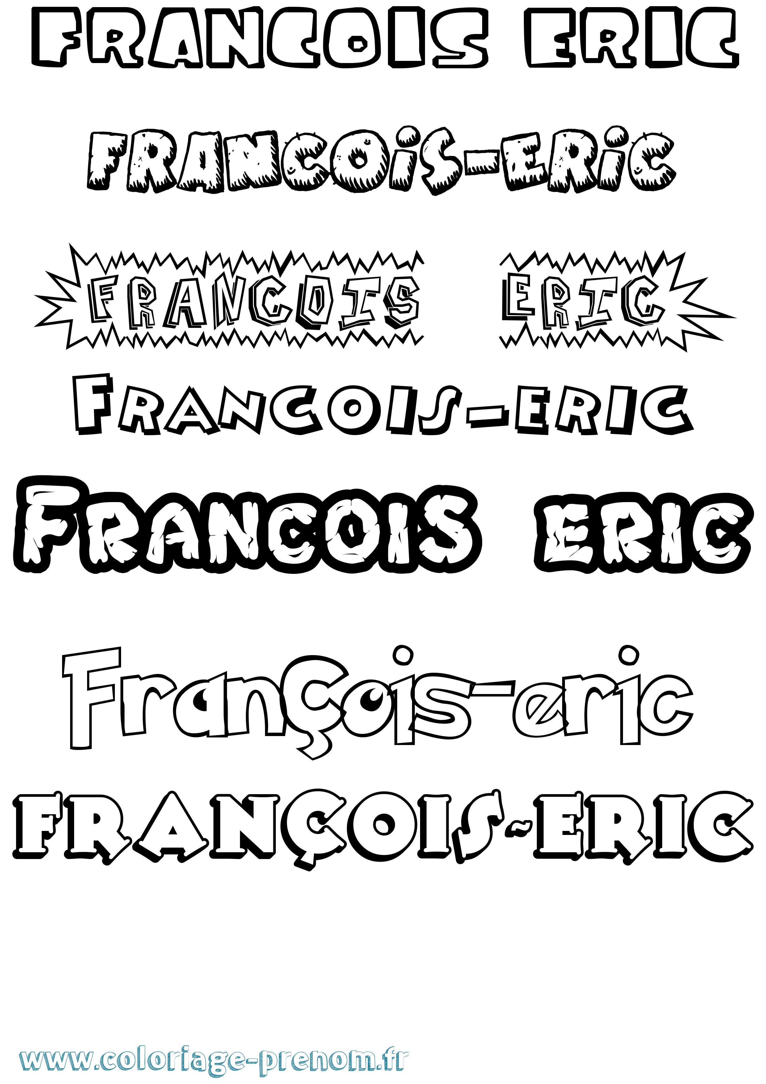 Coloriage François-Eric Dessin Animé Coloriage prénom François-Eric Dessin Animé