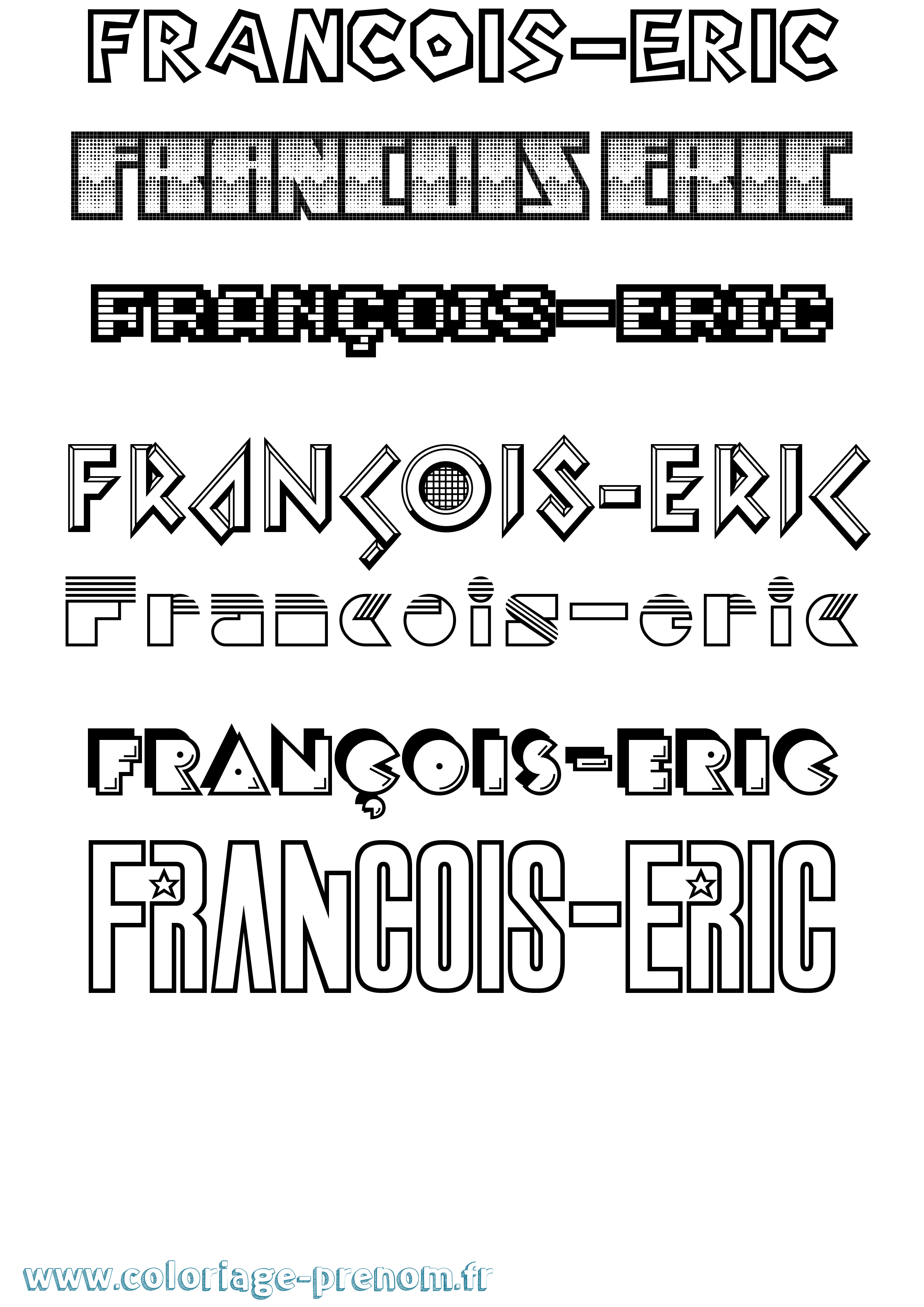 Coloriage François-Eric Jeux Vidéos Coloriage prénom François-Eric Jeux Vidéos