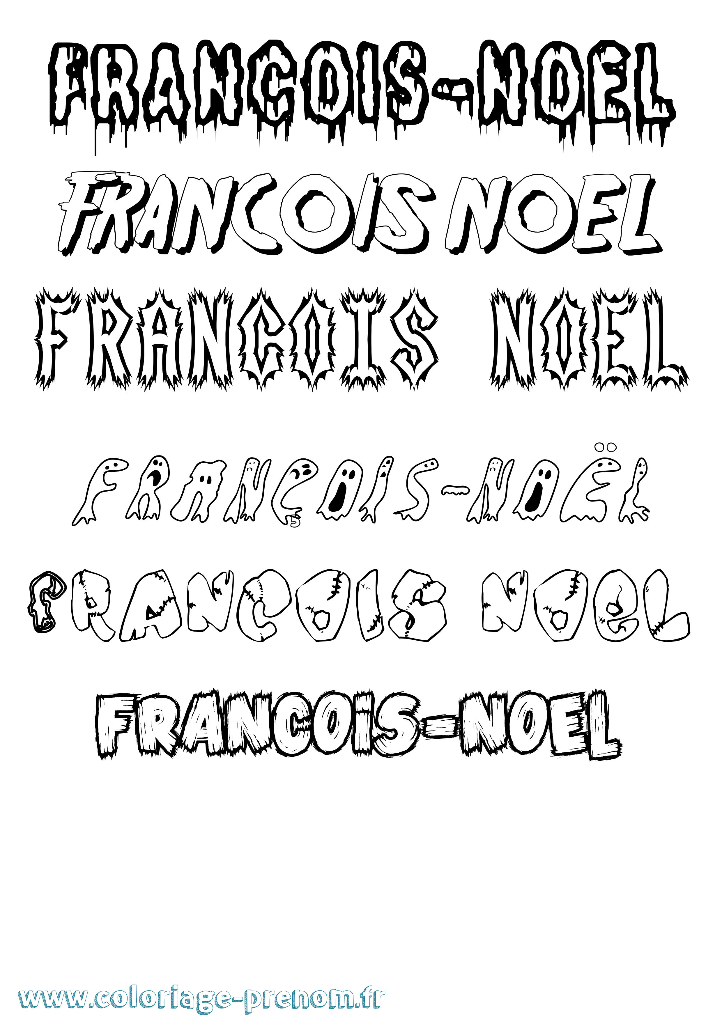 Coloriage François-Noël Frisson Coloriage prénom François-Noël Frisson