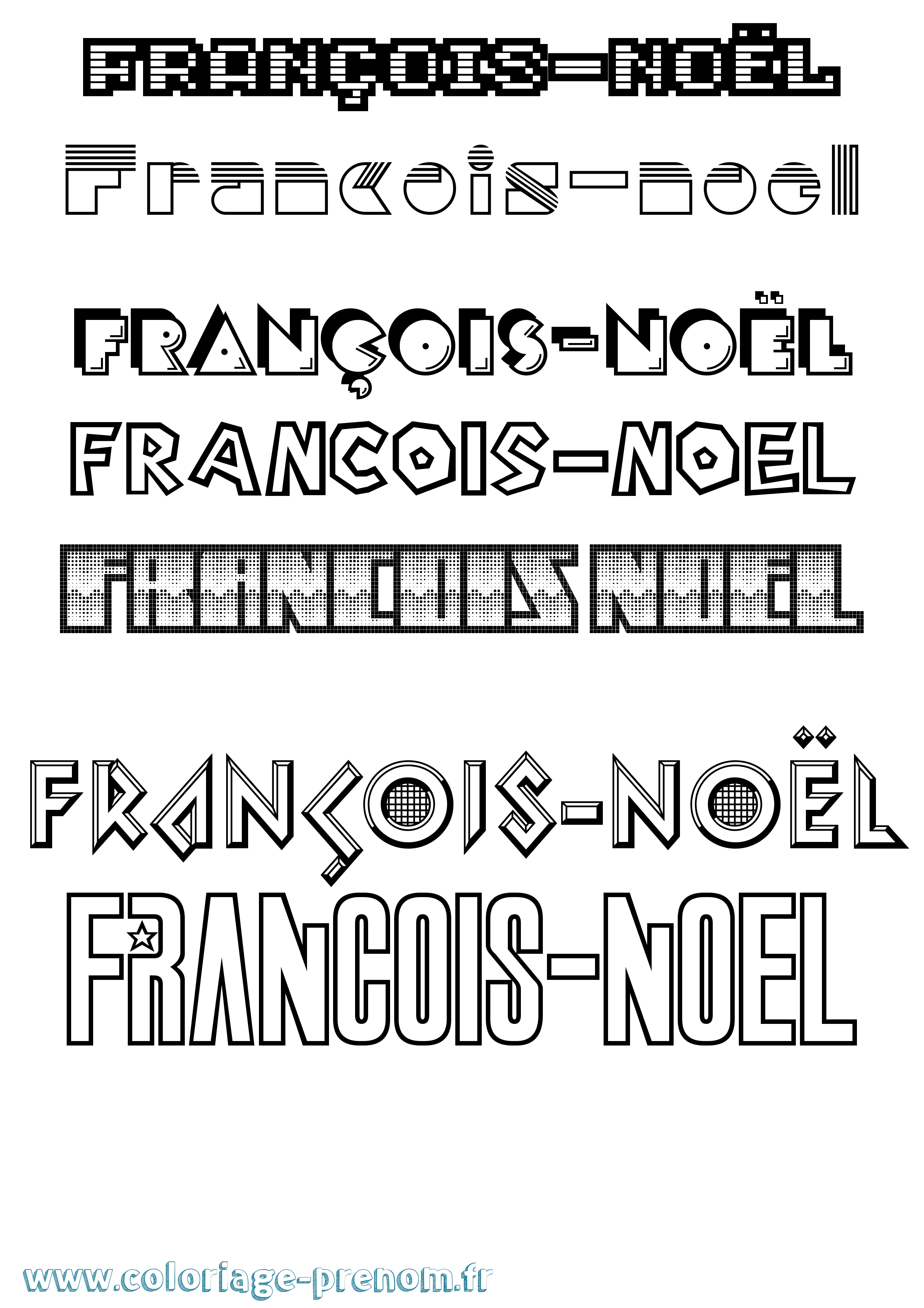 Coloriage François-Noël Jeux Vidéos Coloriage prénom François-Noël Jeux Vidéos