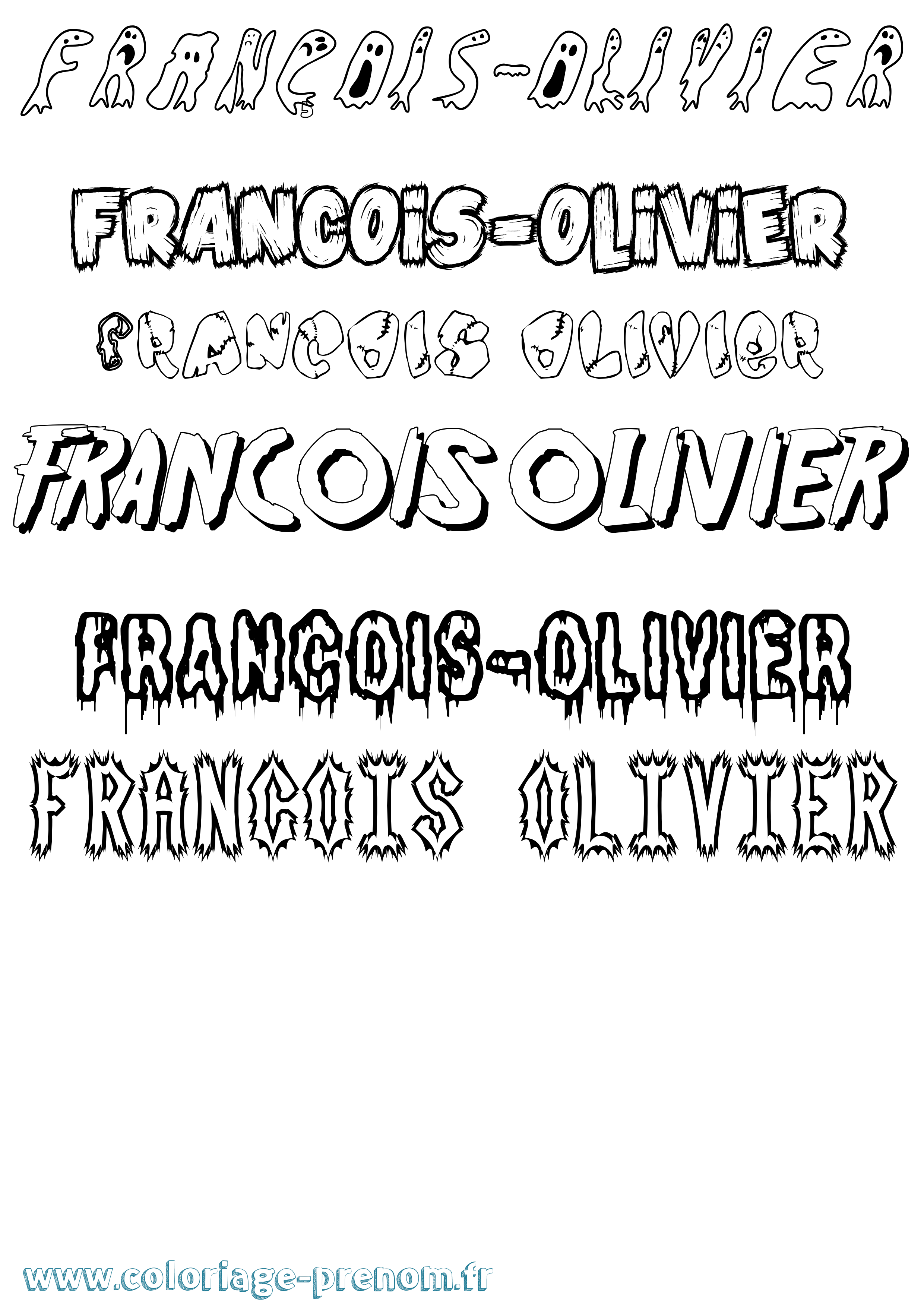 Coloriage François-Olivier Frisson Coloriage prénom François-Olivier Frisson
