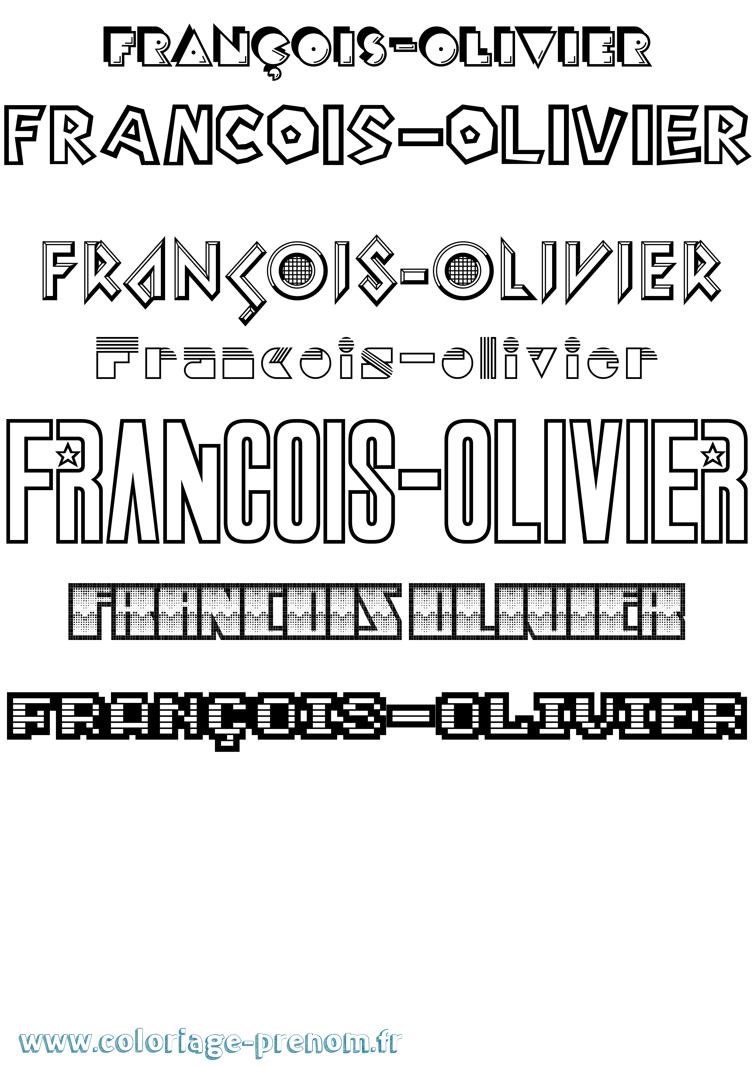 Coloriage François-Olivier Jeux Vidéos Coloriage prénom François-Olivier Jeux Vidéos