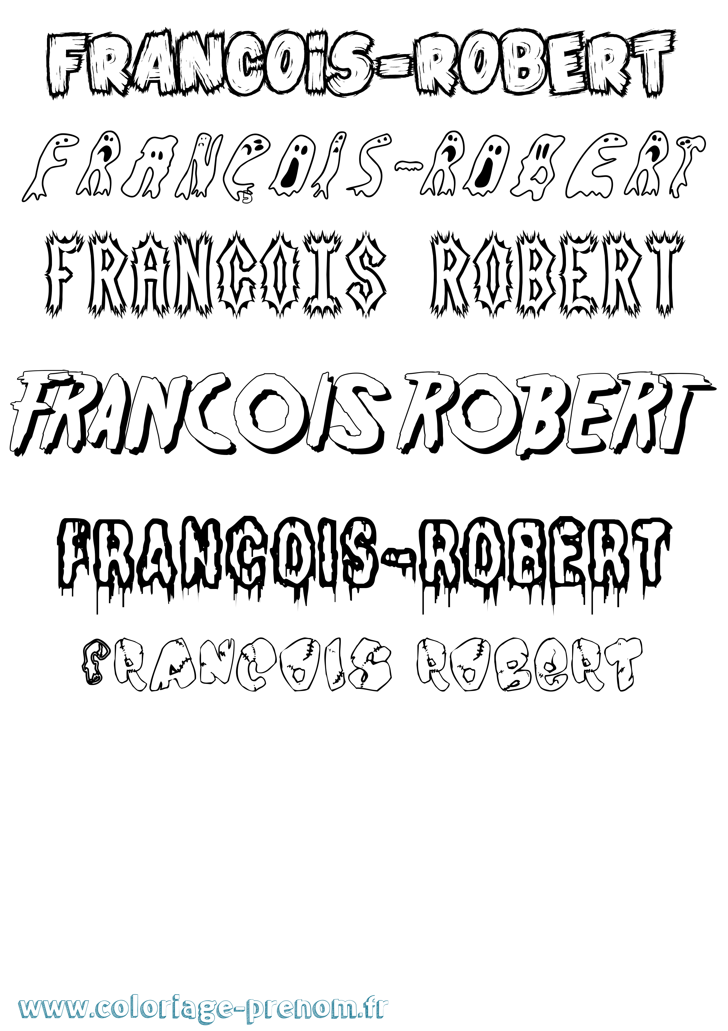 Coloriage François-Robert Frisson Coloriage prénom François-Robert Frisson
