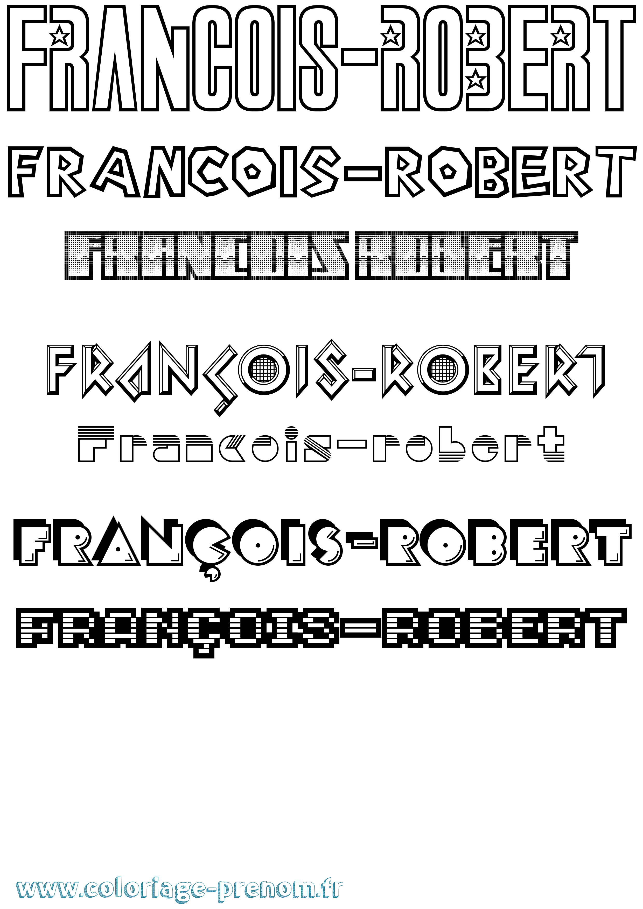 Coloriage François-Robert Jeux Vidéos Coloriage prénom François-Robert Jeux Vidéos