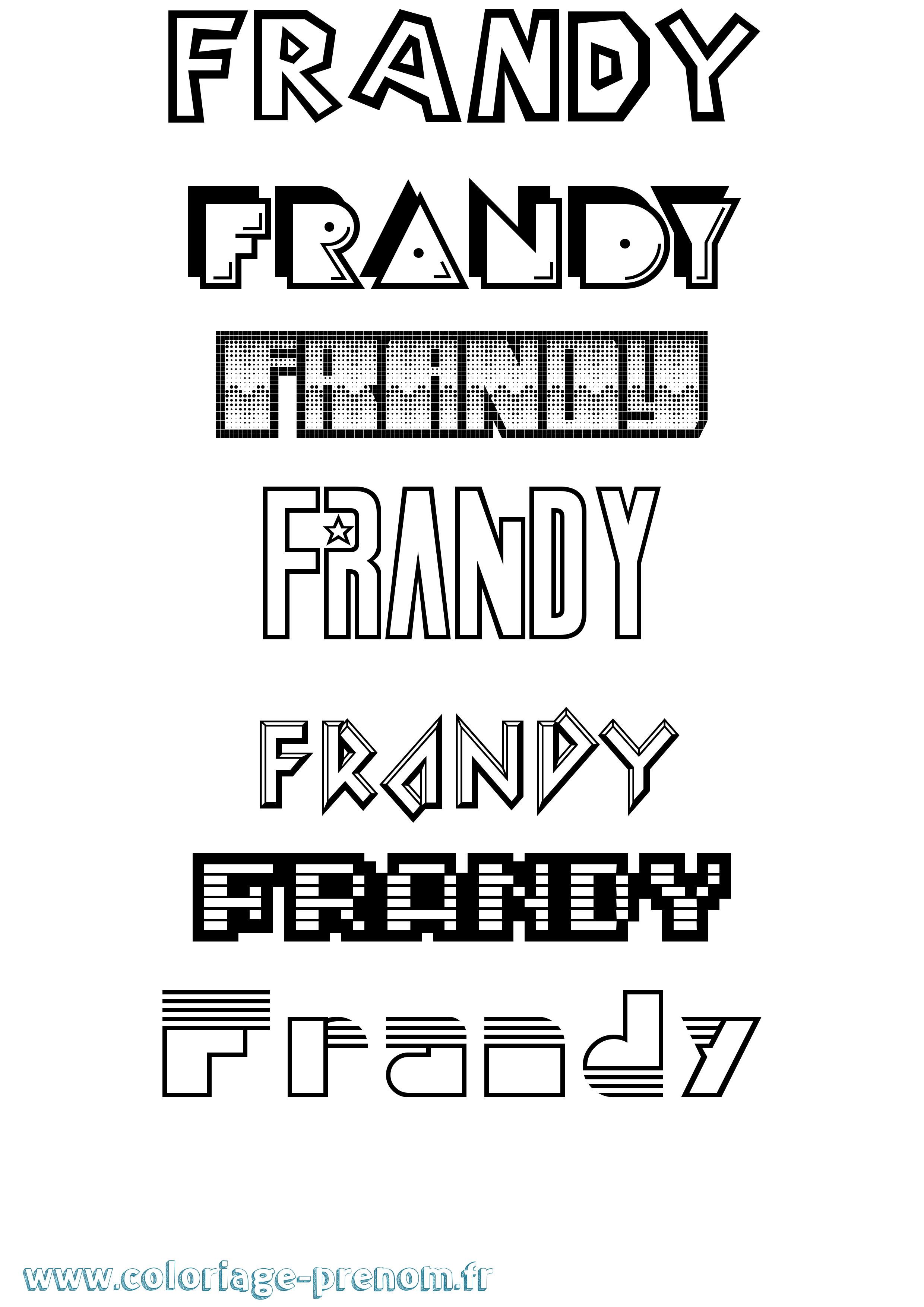 Coloriage Frandy Jeux Vidéos Coloriage prénom Frandy Jeux Vidéos