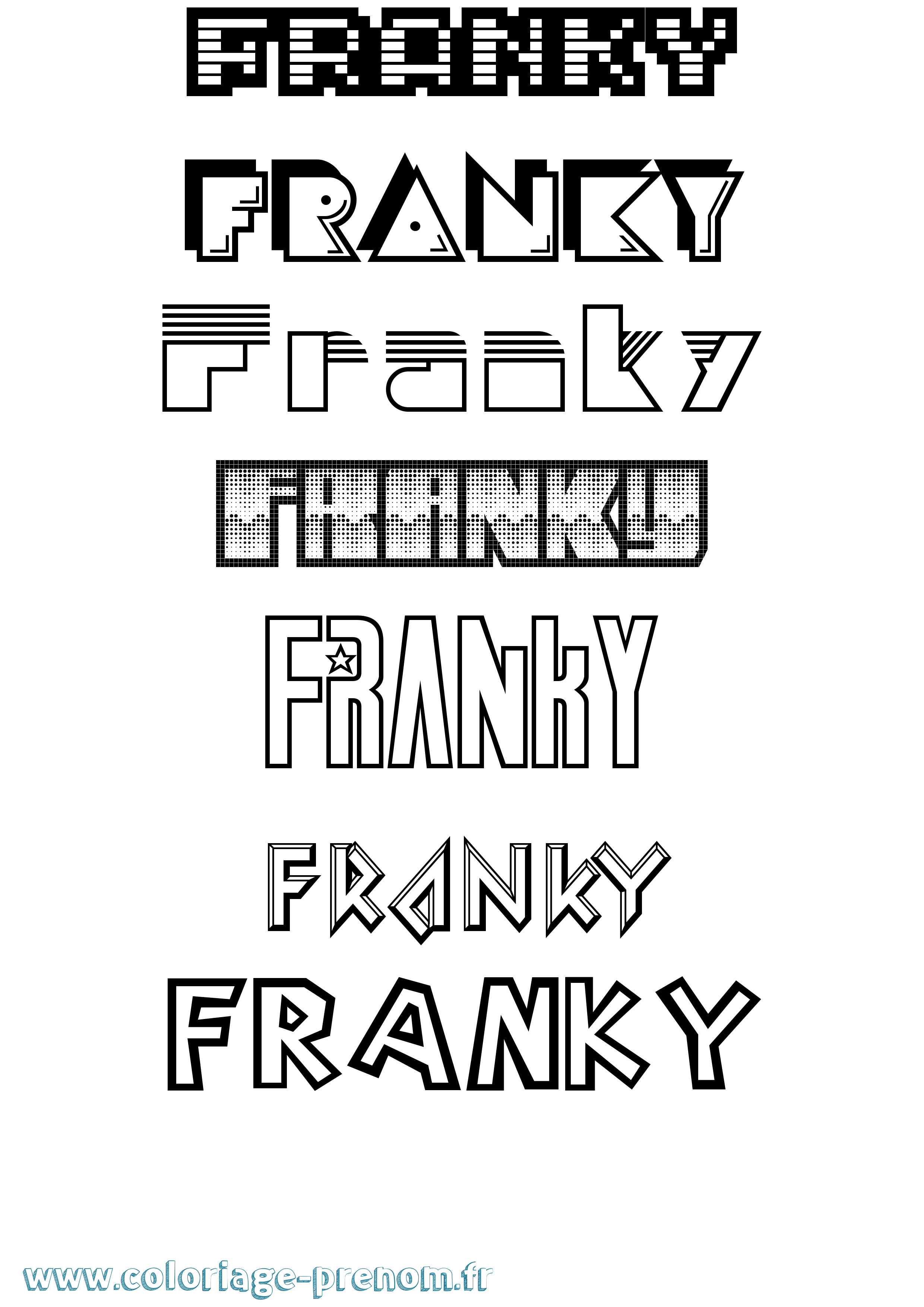 Coloriage Franky Jeux Vidéos Coloriage prénom Franky Jeux Vidéos