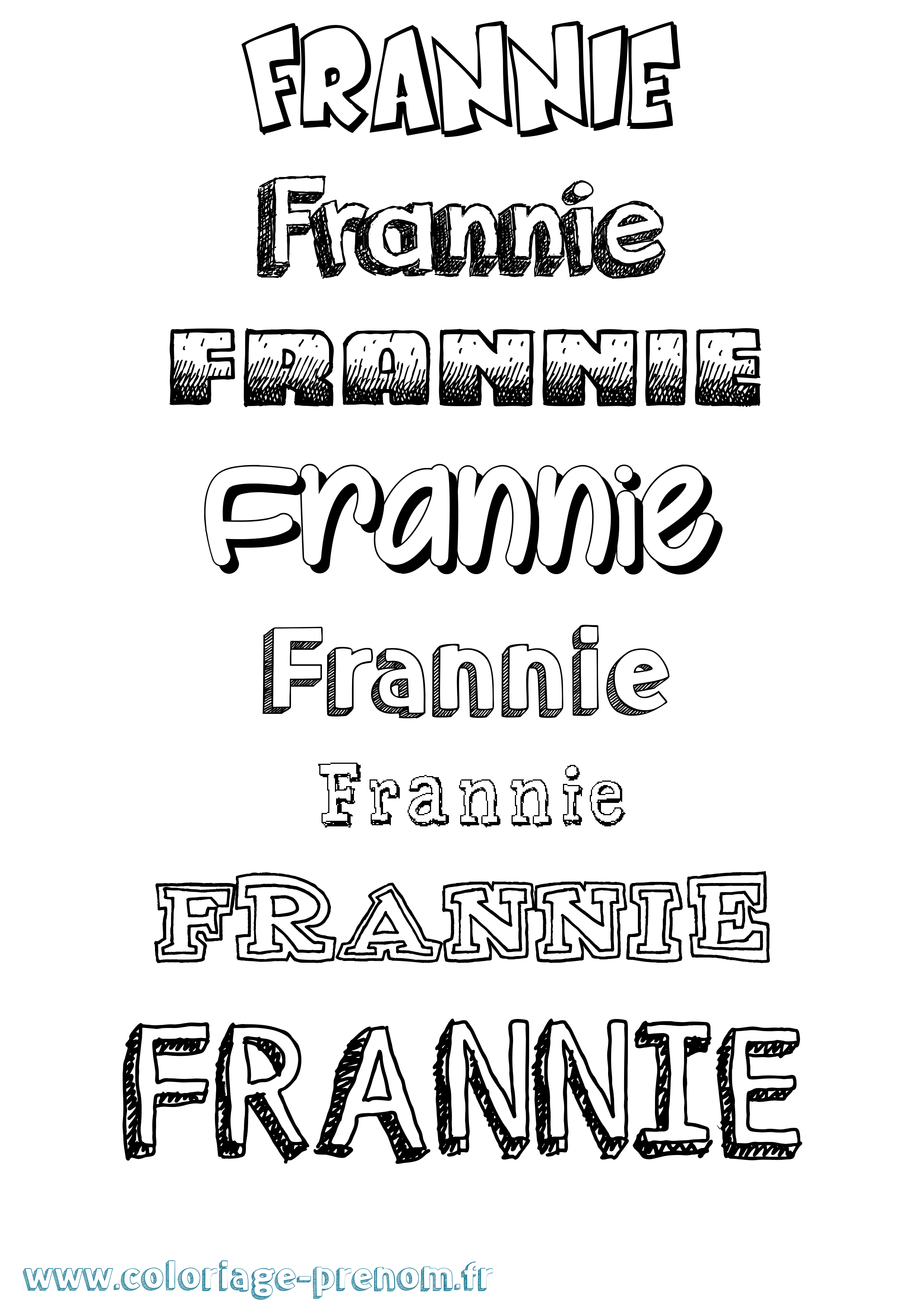 Coloriage Frannie Dessiné Coloriage prénom Frannie Dessiné