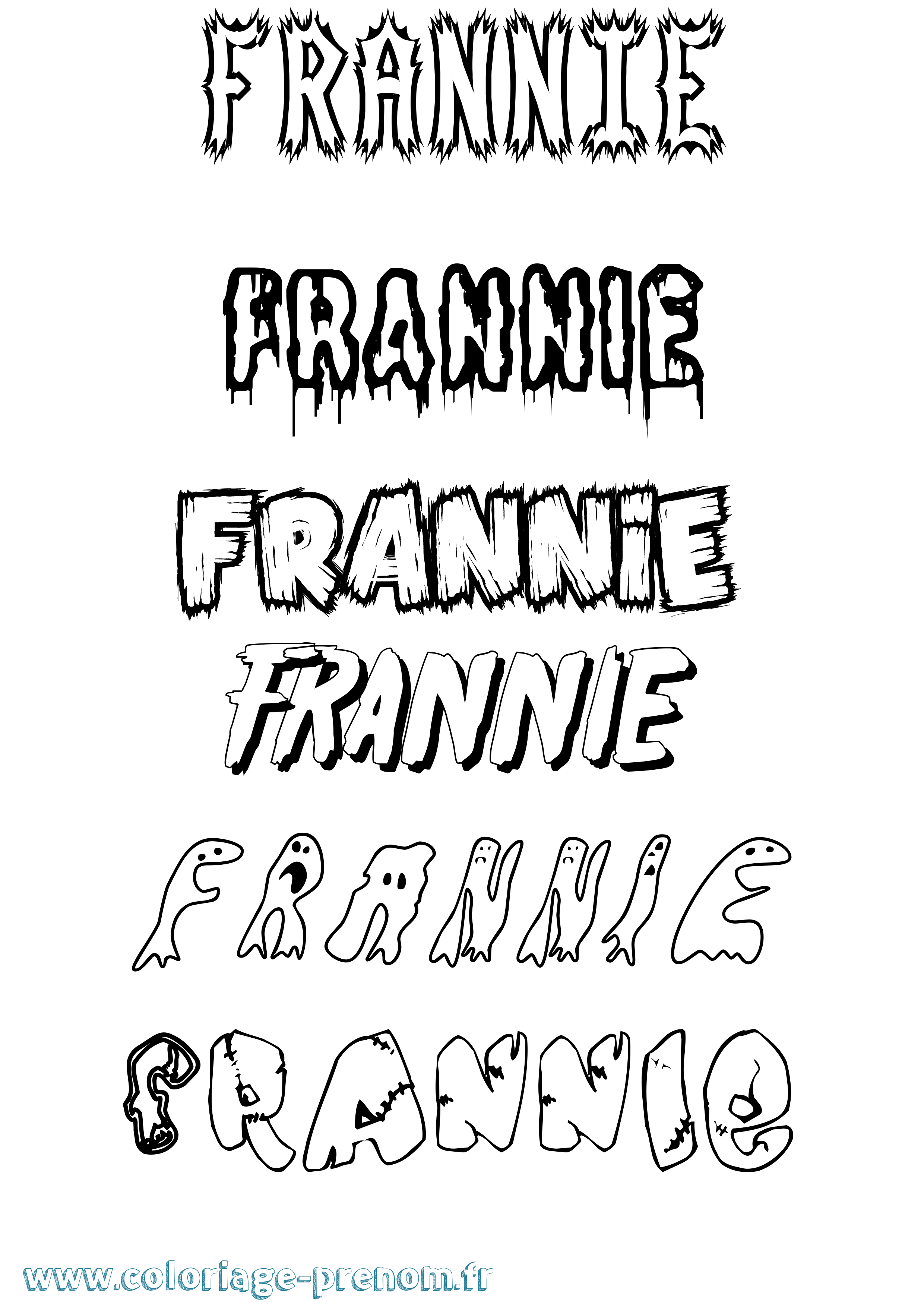 Coloriage Frannie Frisson Coloriage prénom Frannie Frisson