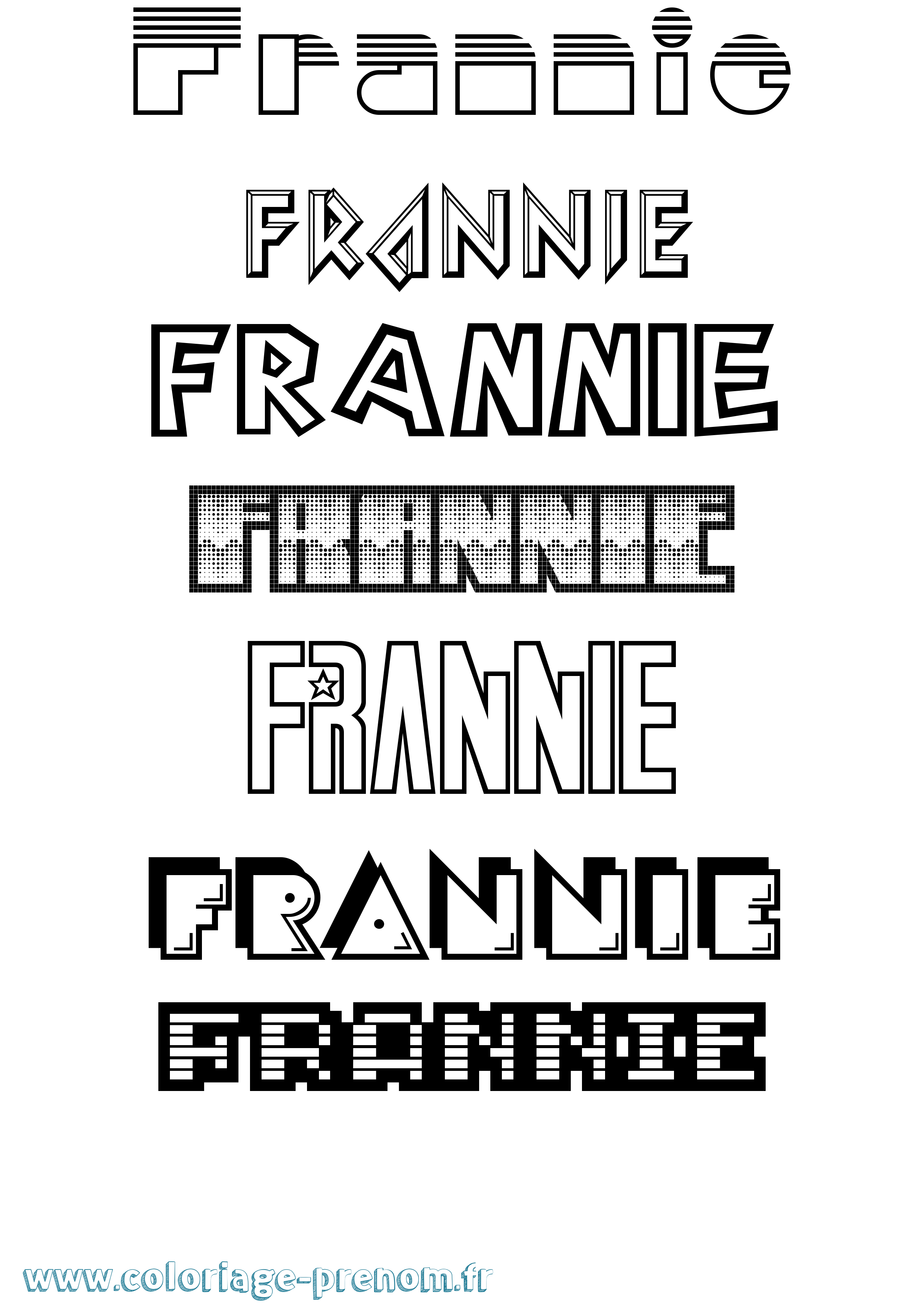 Coloriage Frannie Jeux Vidéos Coloriage prénom Frannie Jeux Vidéos