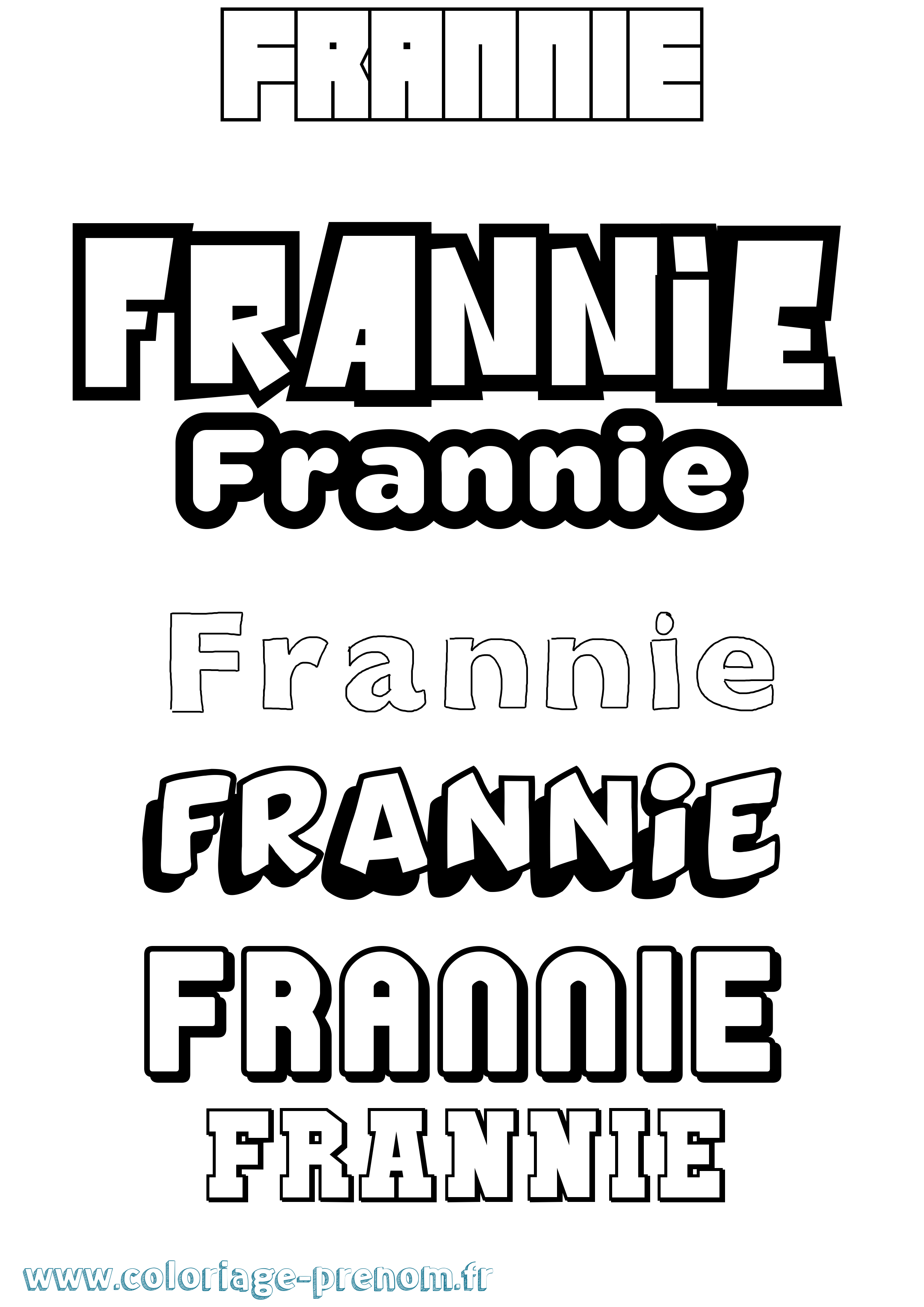 Coloriage Frannie Simple Coloriage prénom Frannie Simple