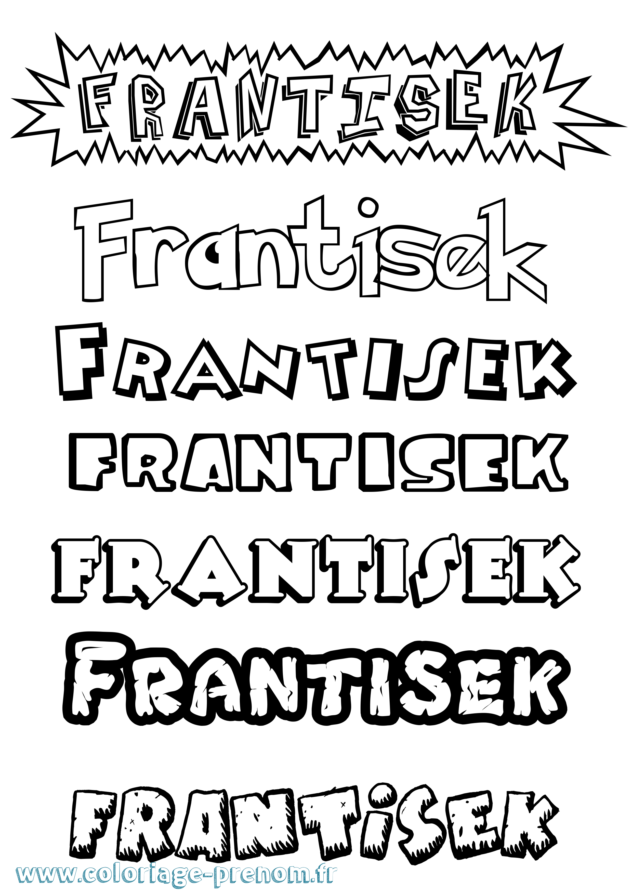 Coloriage Frantisek Dessin Animé Coloriage prénom Frantisek Dessin Animé