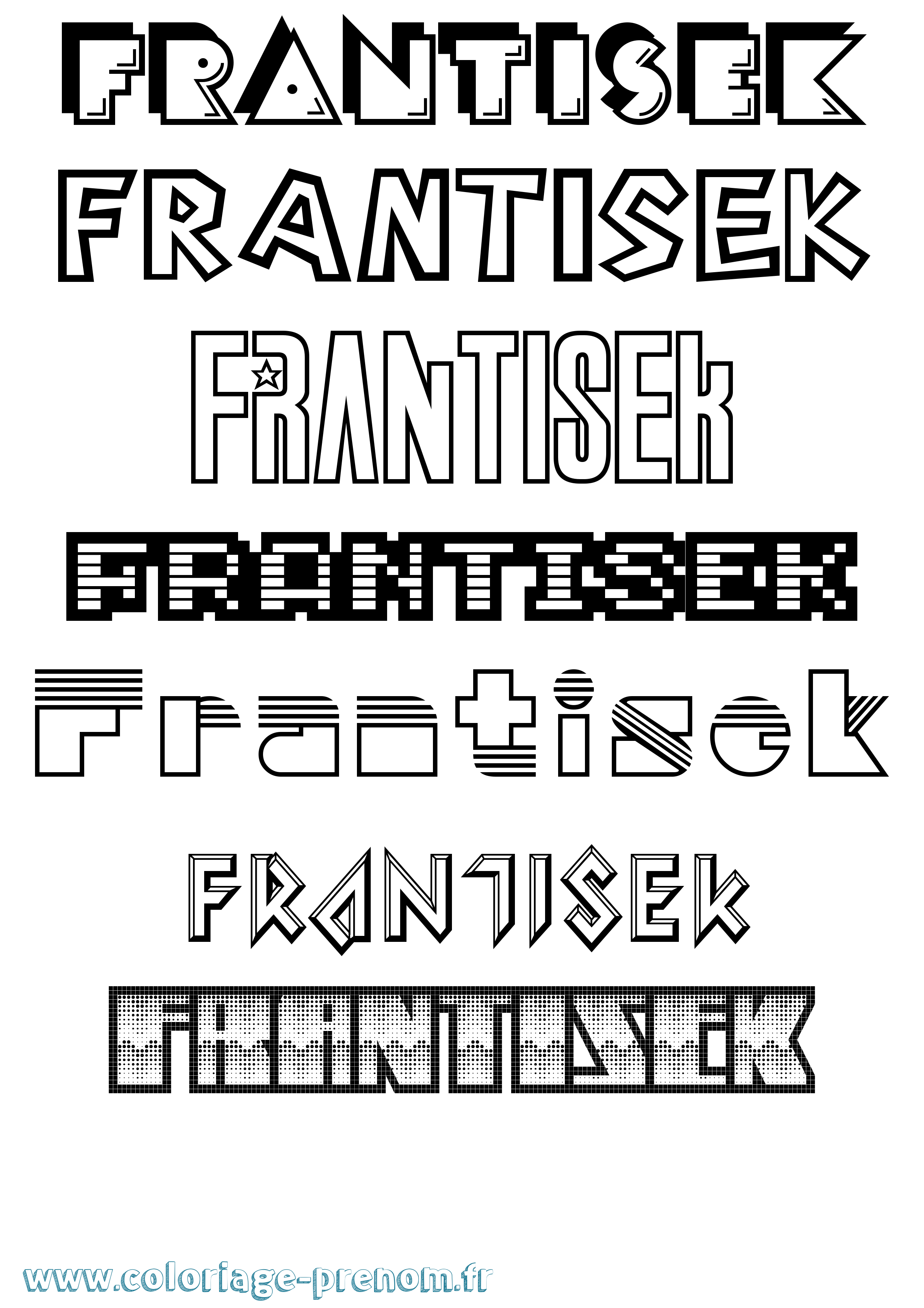 Coloriage Frantisek Jeux Vidéos Coloriage prénom Frantisek Jeux Vidéos