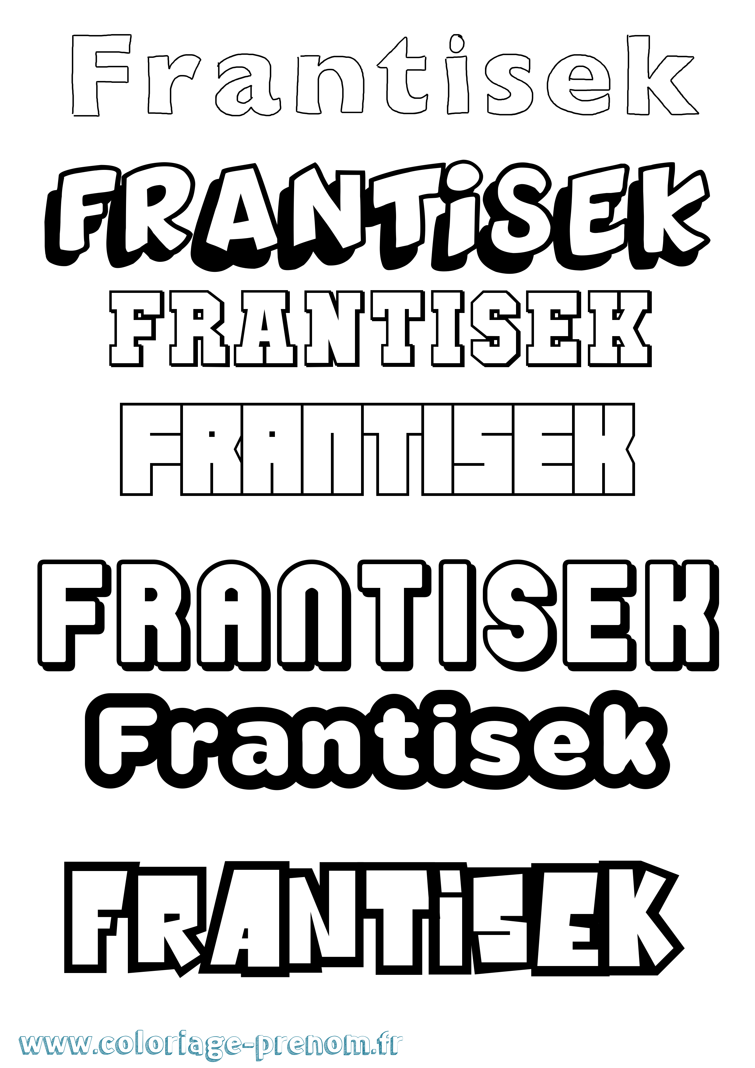 Coloriage Frantisek Simple Coloriage prénom Frantisek Simple