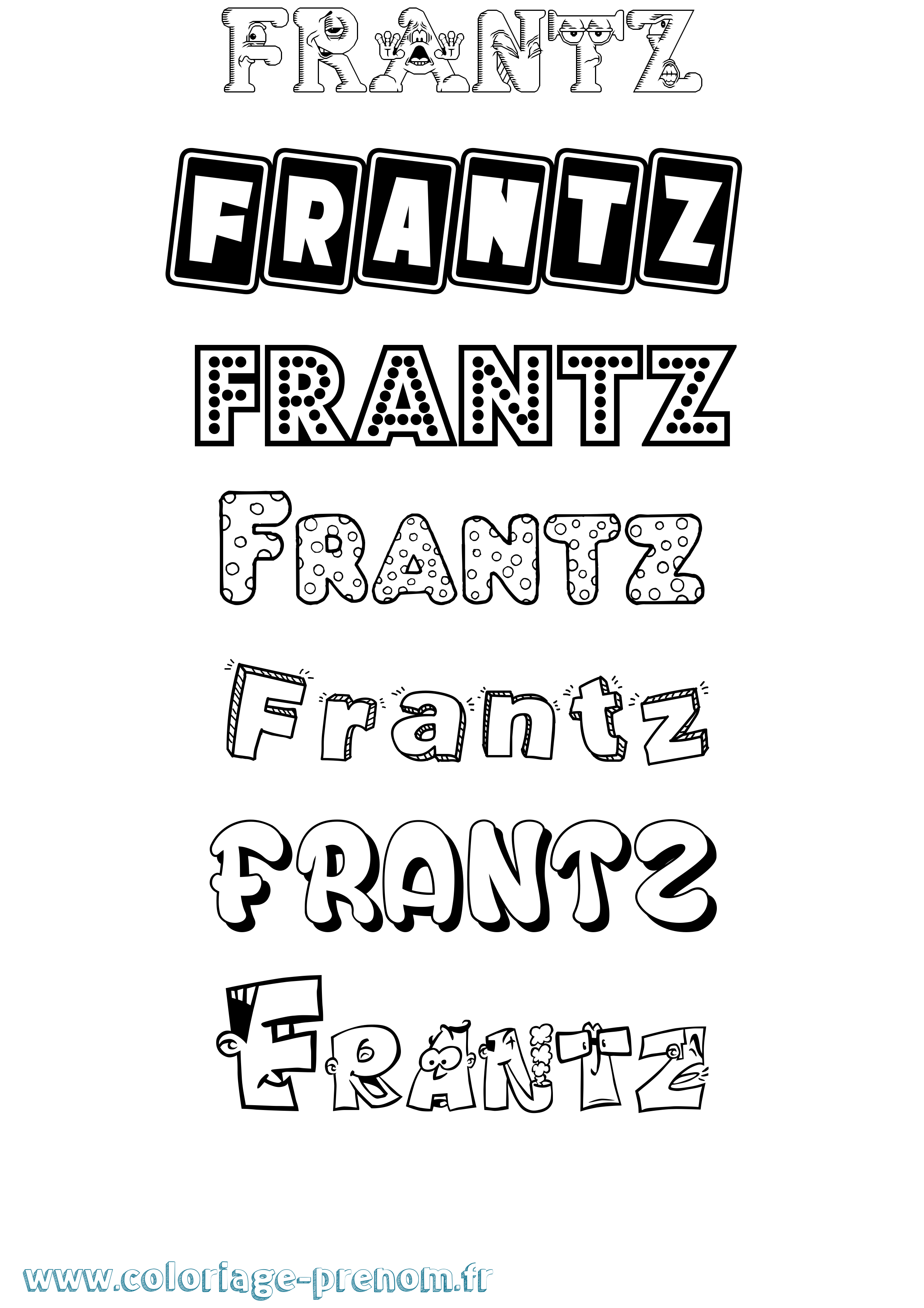 Coloriage Frantz Fun Coloriage prénom Frantz Fun