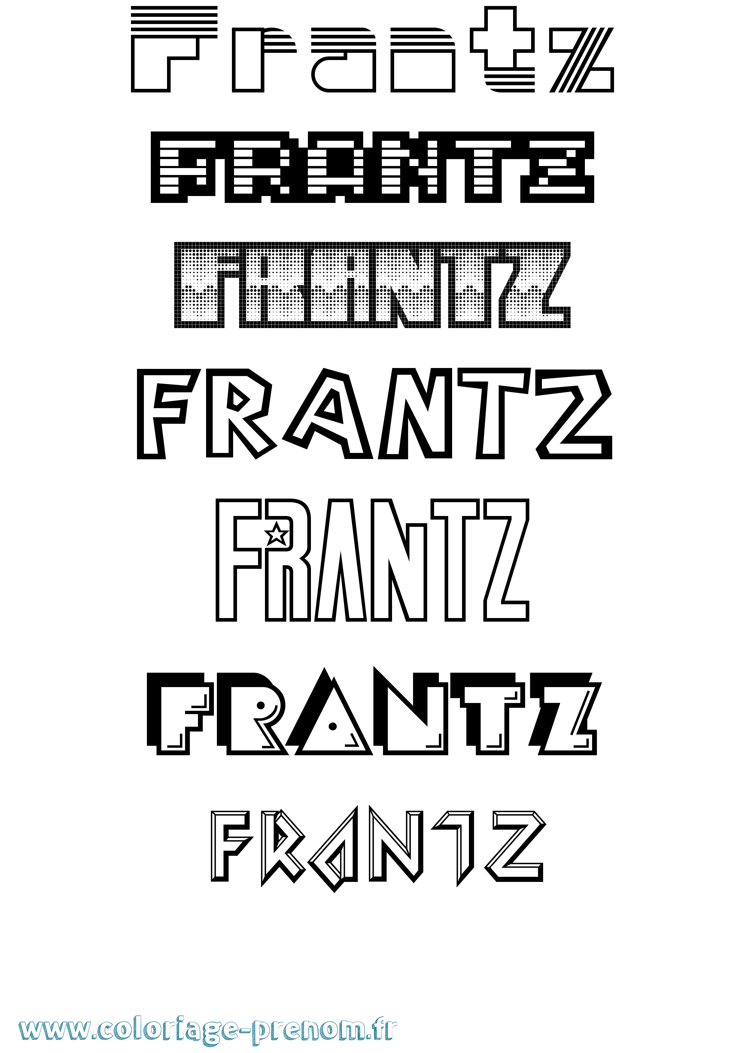 Coloriage Frantz Jeux Vidéos Coloriage prénom Frantz Jeux Vidéos