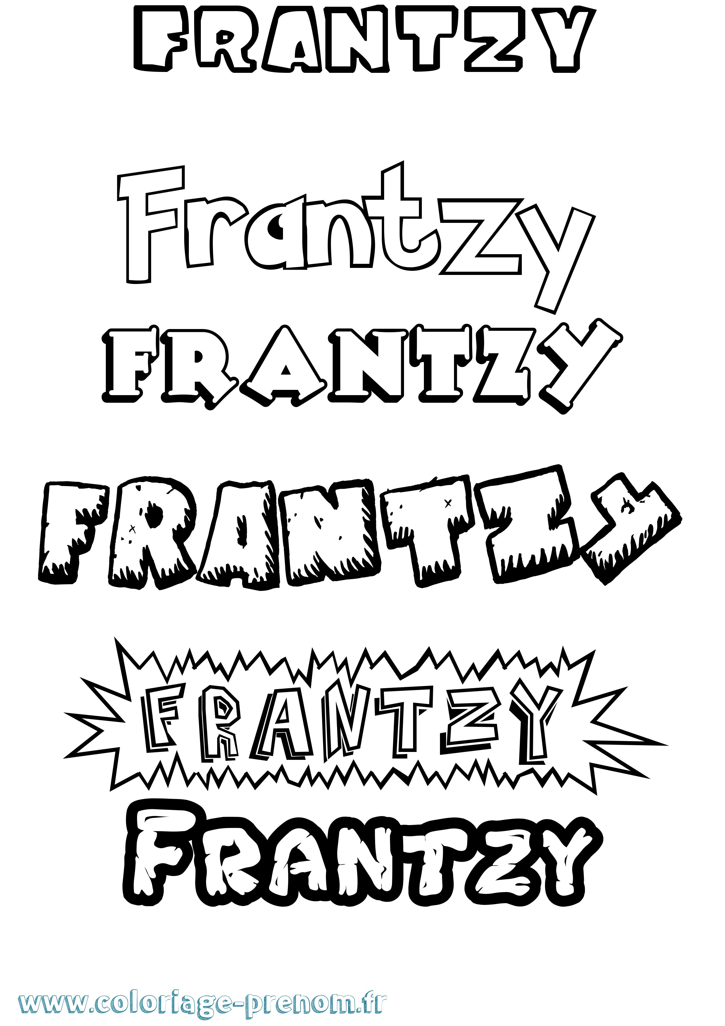 Coloriage Frantzy Dessin Animé Coloriage prénom Frantzy Dessin Animé