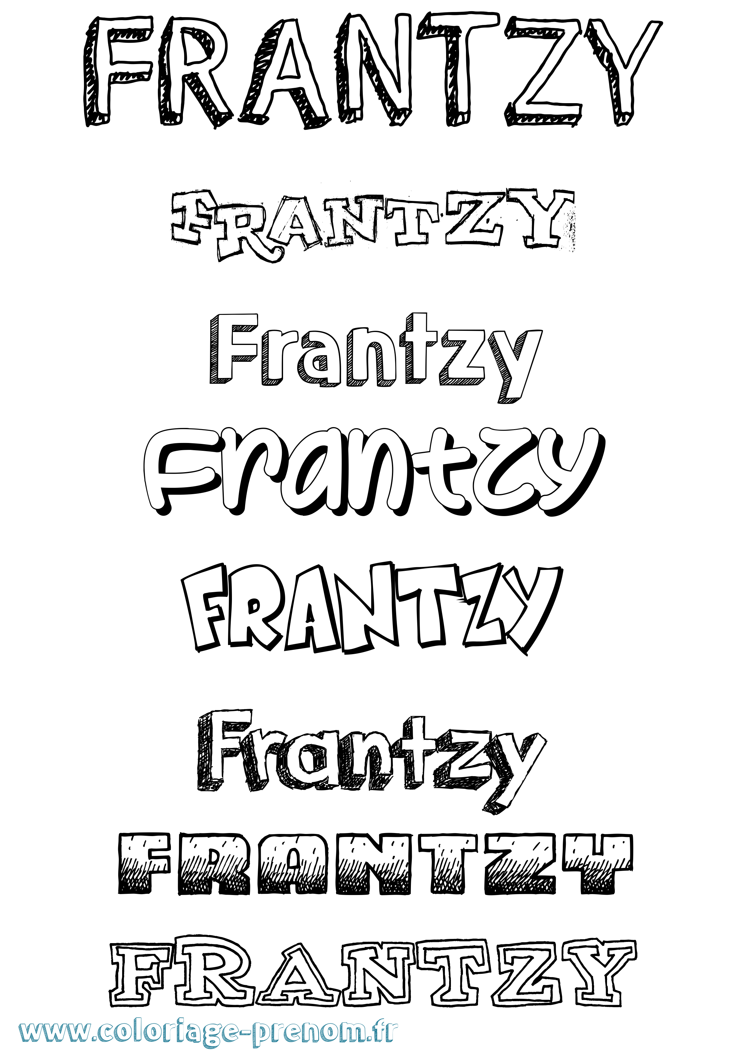 Coloriage Frantzy Dessiné Coloriage prénom Frantzy Dessiné