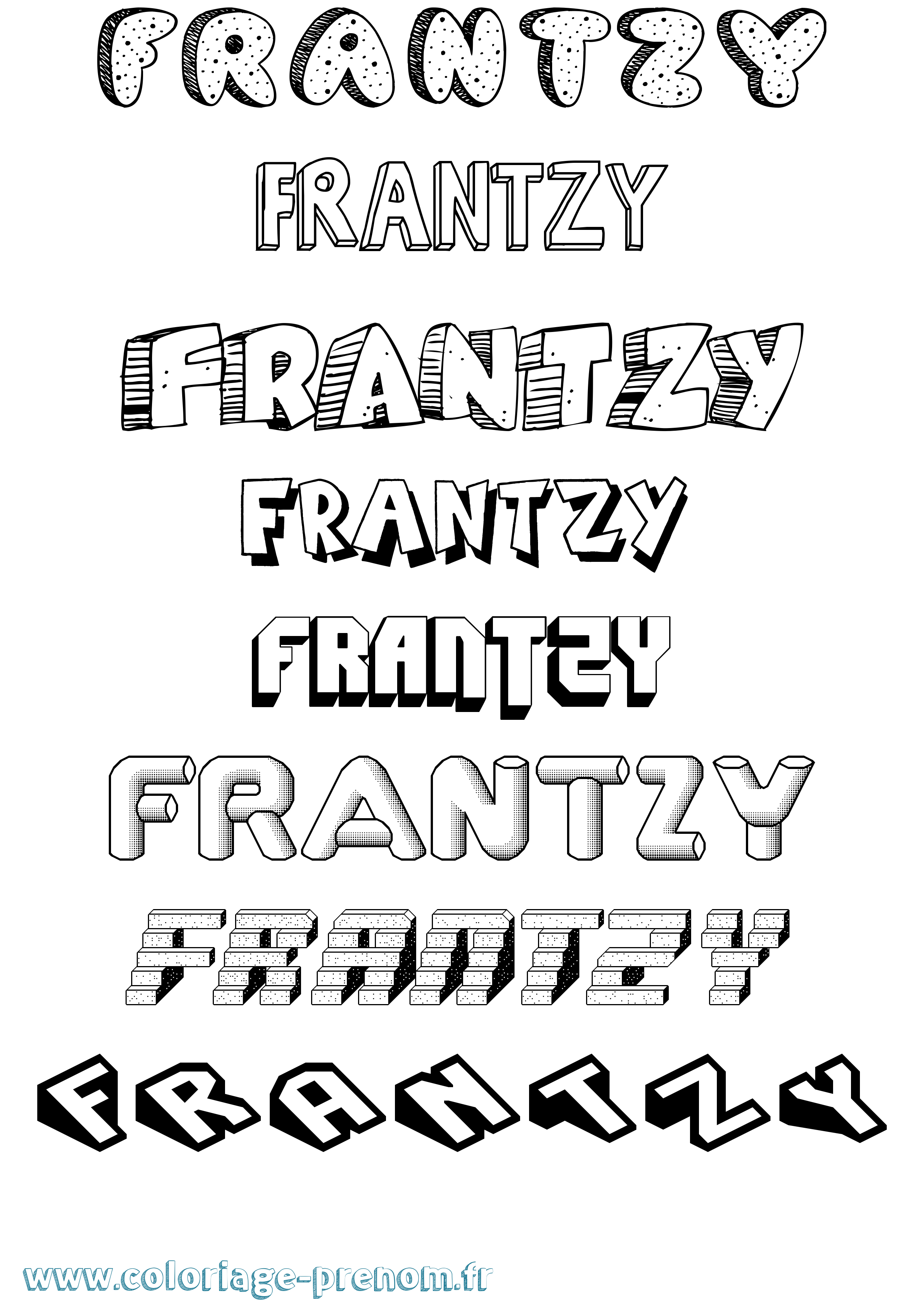 Coloriage Frantzy Effet 3D Coloriage prénom Frantzy Effet 3D