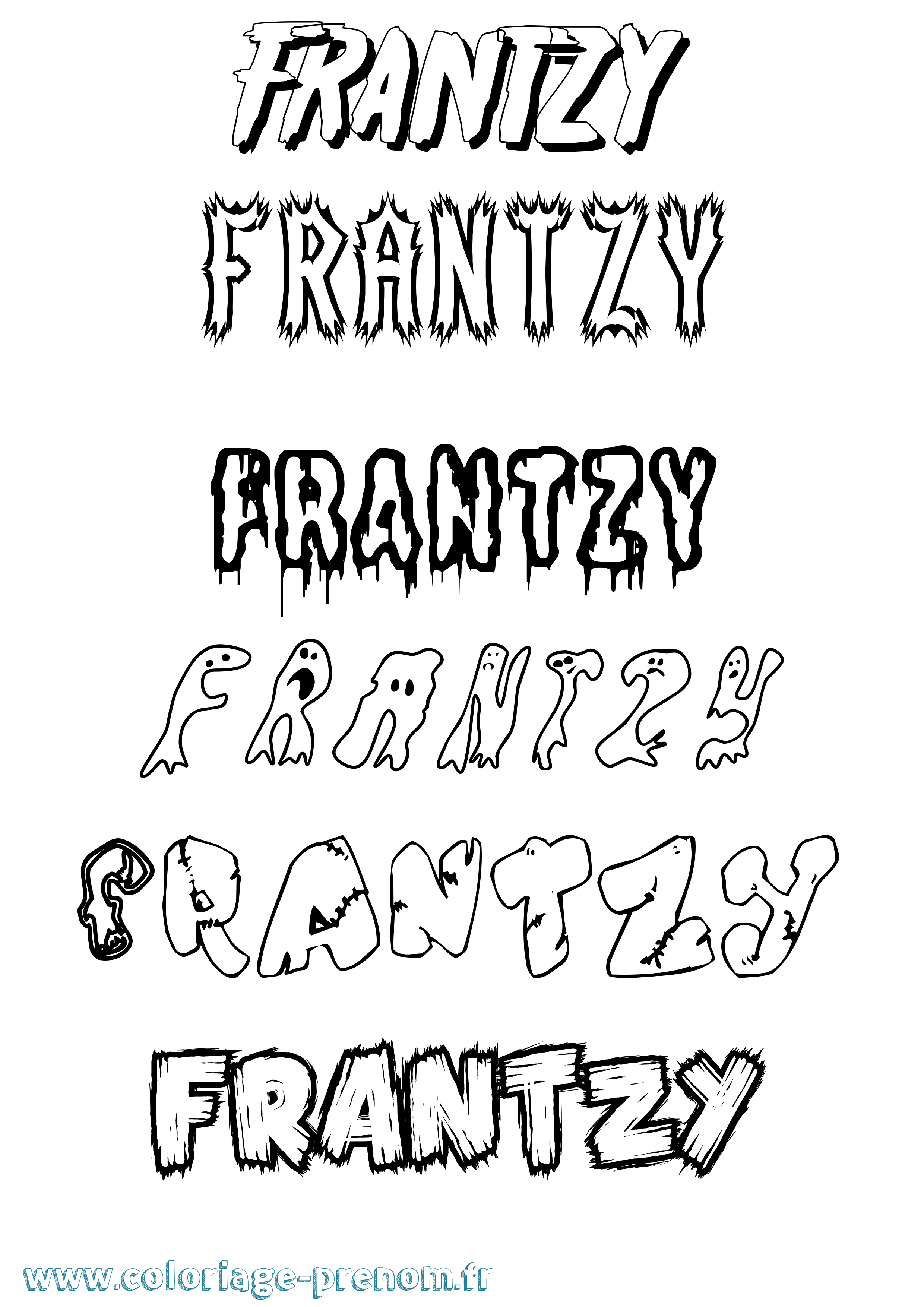 Coloriage Frantzy Frisson Coloriage prénom Frantzy Frisson