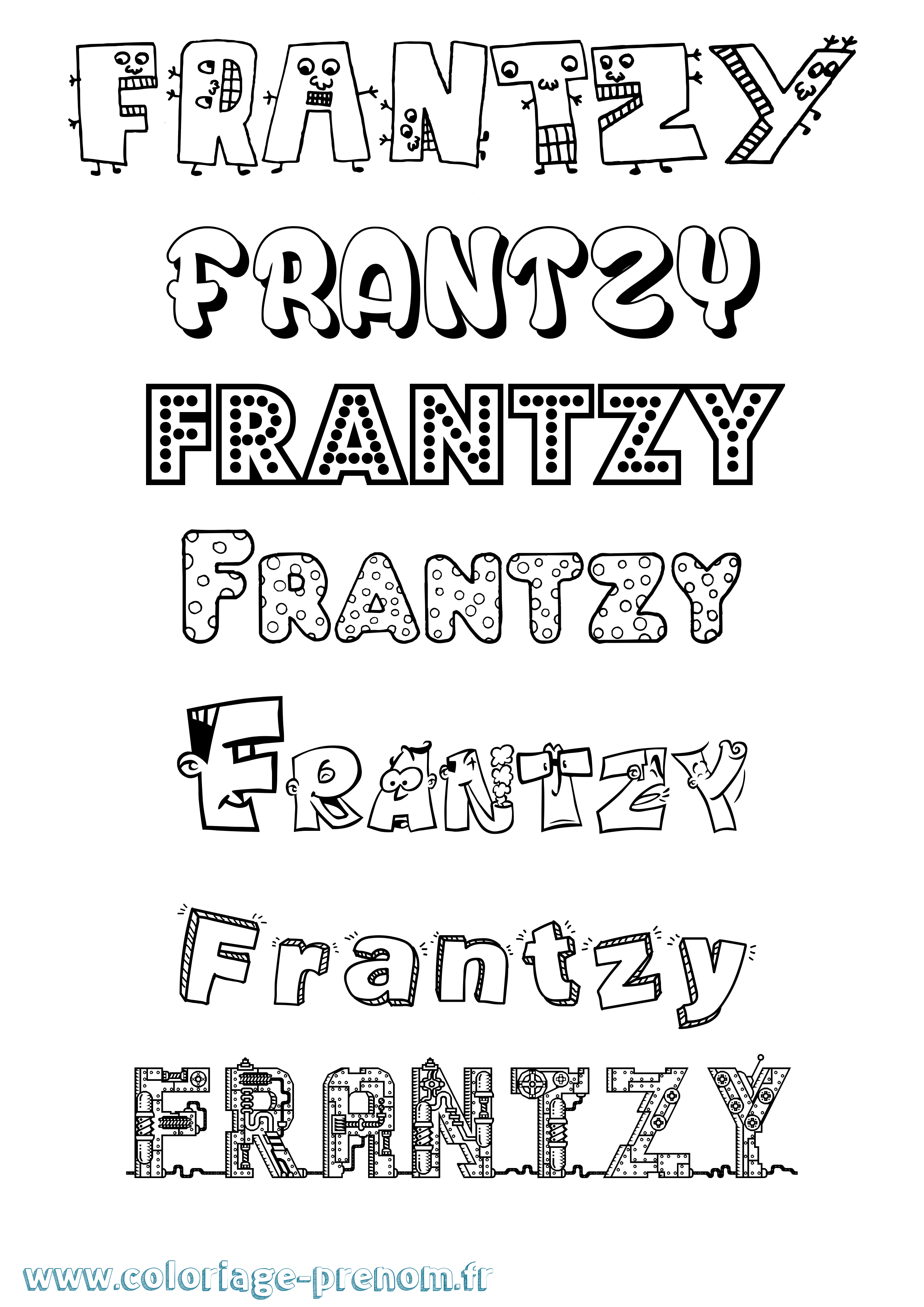 Coloriage Frantzy Fun Coloriage prénom Frantzy Fun