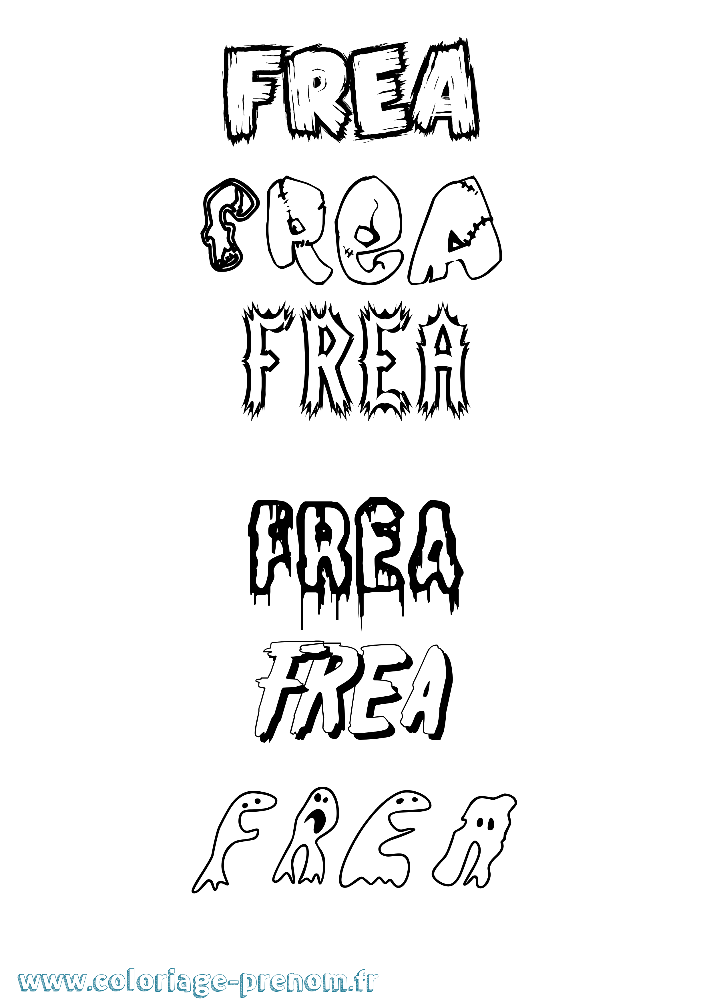 Coloriage Frea Frisson Coloriage prénom Frea Frisson