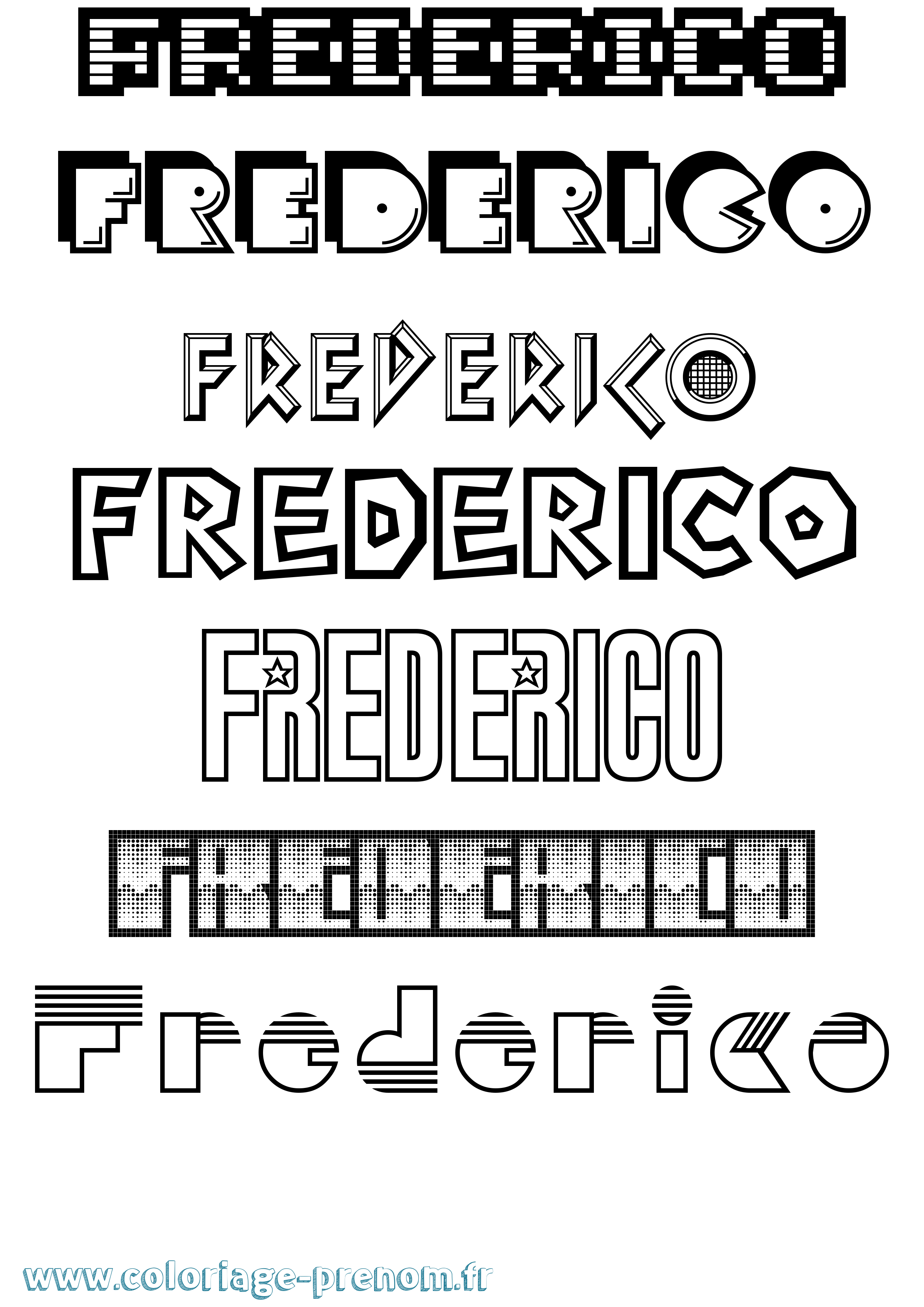 Coloriage Frederico Jeux Vidéos Coloriage prénom Frederico Jeux Vidéos