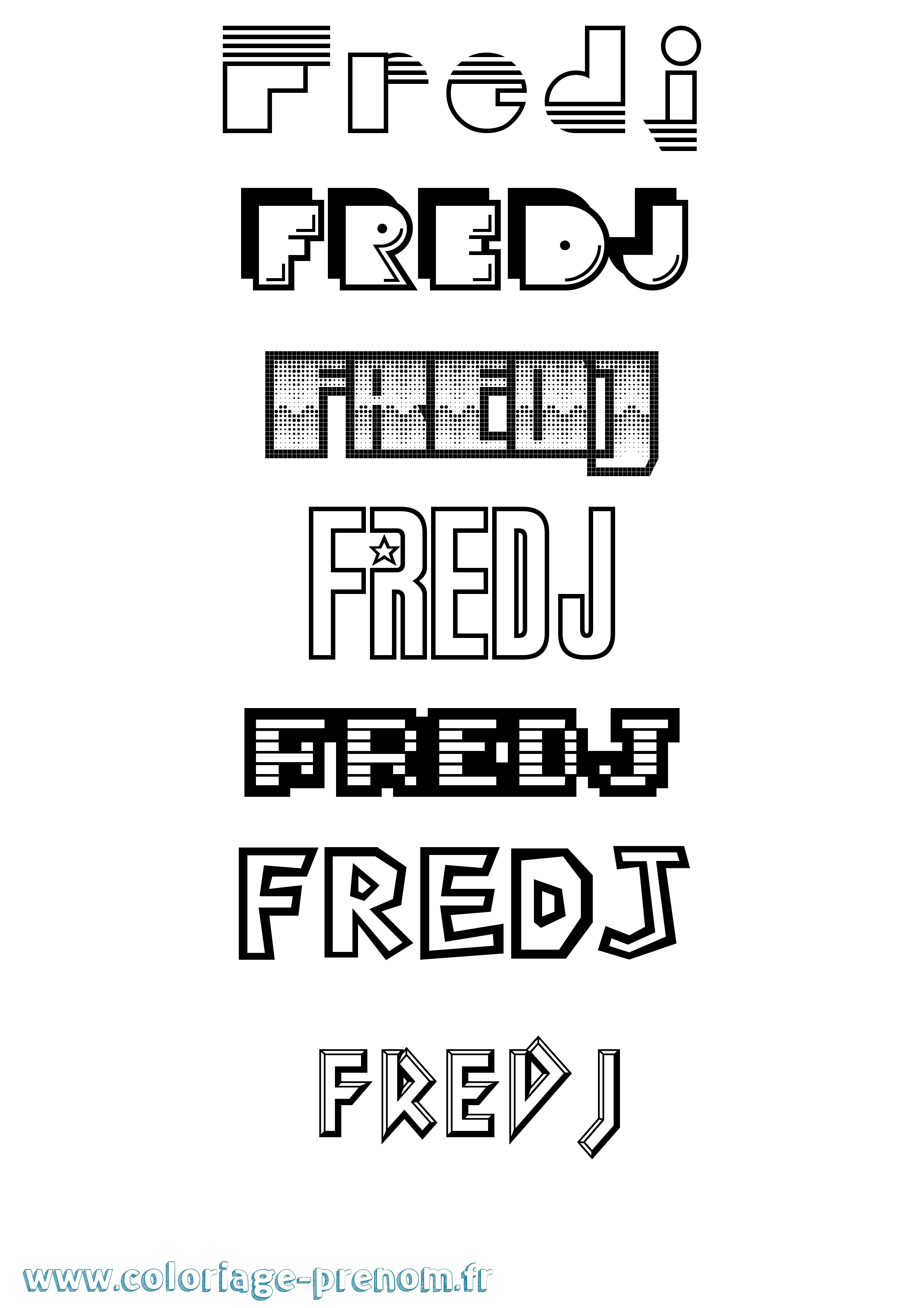 Coloriage Fredj Jeux Vidéos Coloriage prénom Fredj Jeux Vidéos