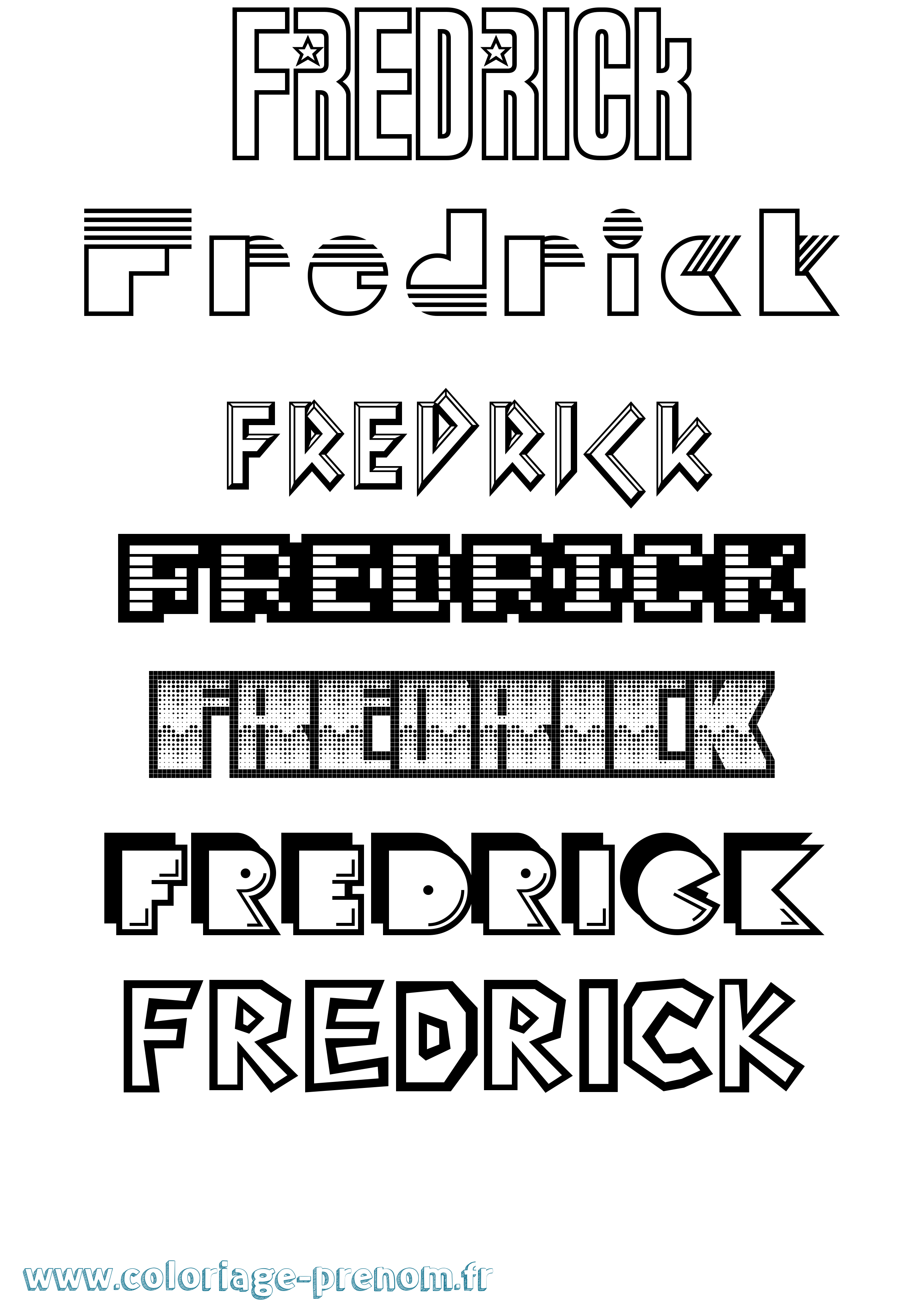 Coloriage Fredrick Jeux Vidéos Coloriage prénom Fredrick Jeux Vidéos