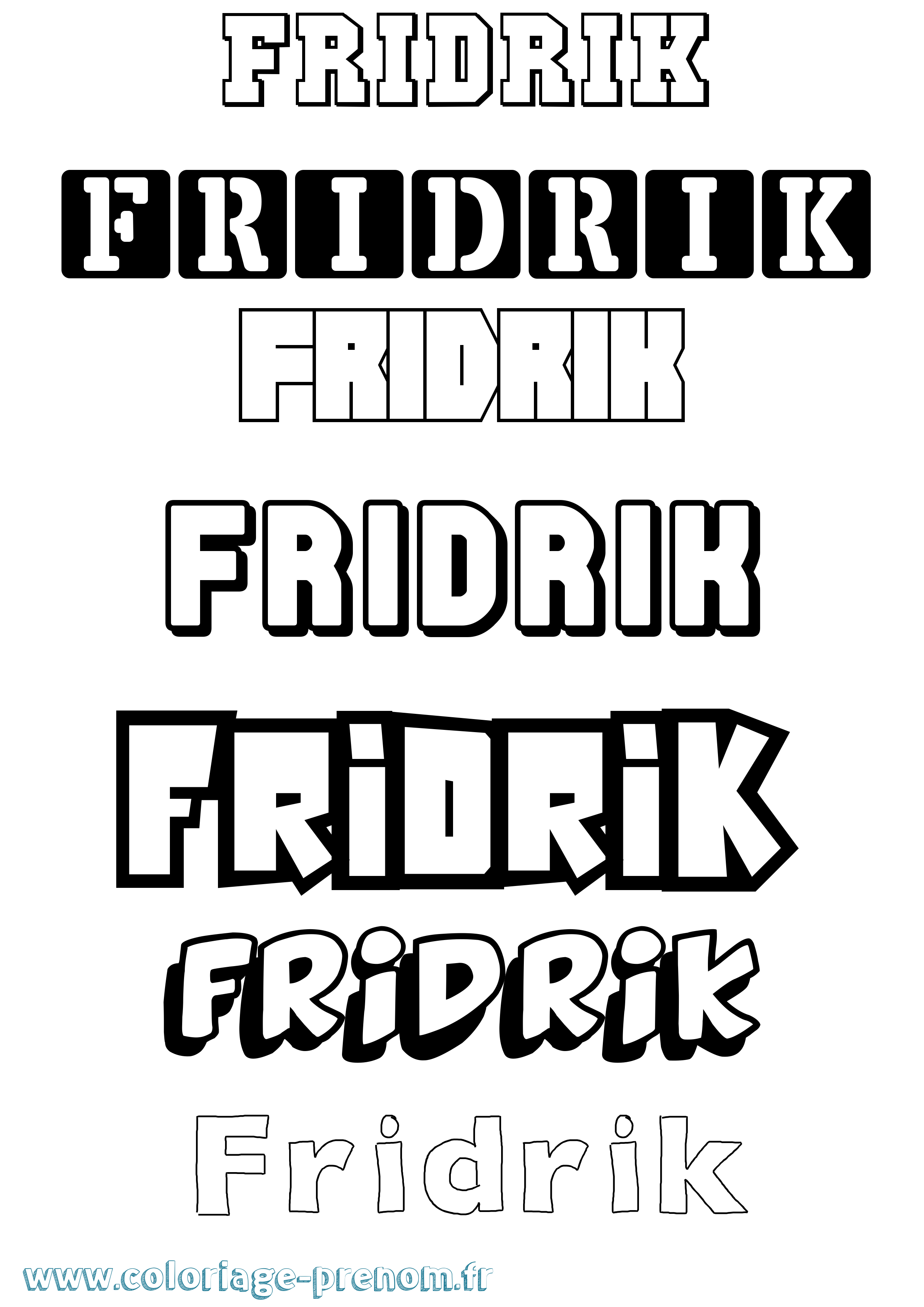 Coloriage Fridrik Simple Coloriage prénom Fridrik Simple