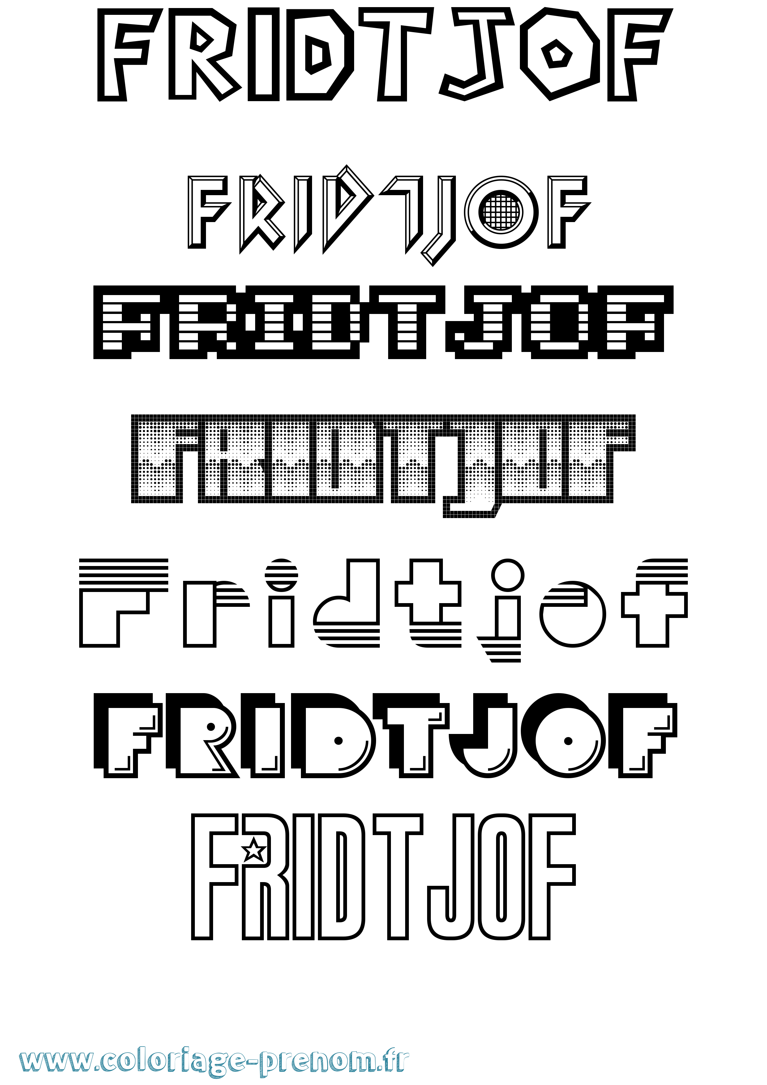 Coloriage Fridtjof Jeux Vidéos Coloriage prénom Fridtjof Jeux Vidéos
