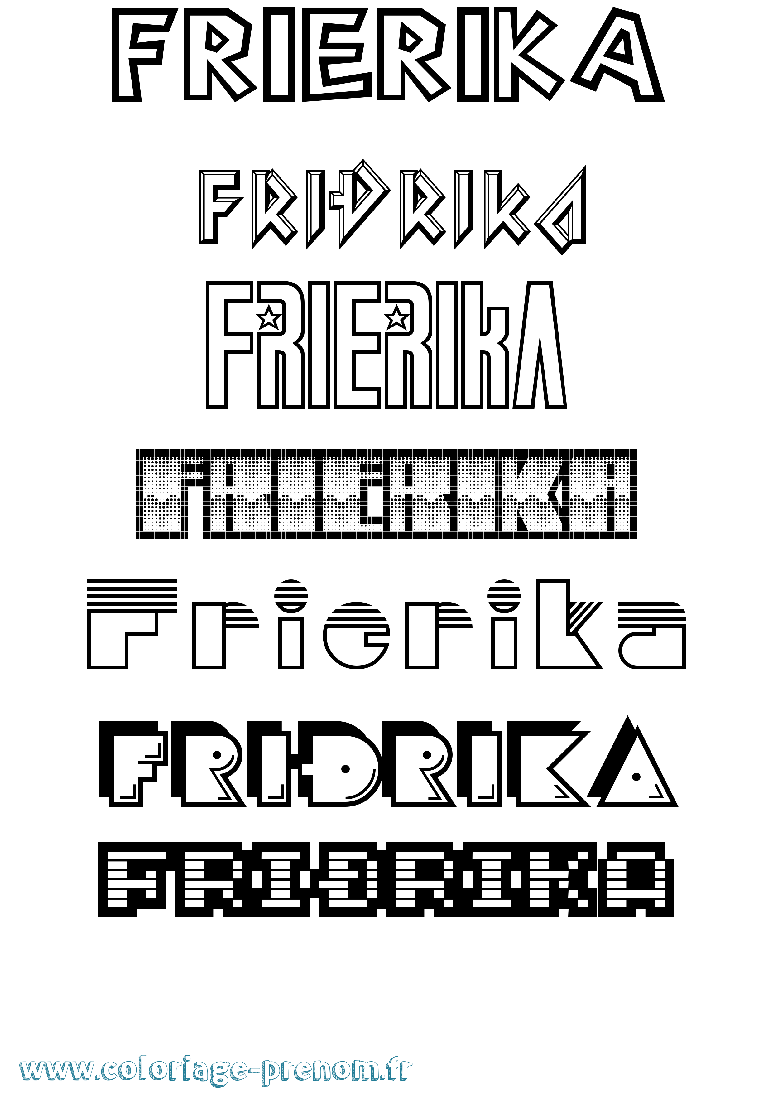 Coloriage Friðrika Jeux Vidéos Coloriage prénom Friðrika Jeux Vidéos