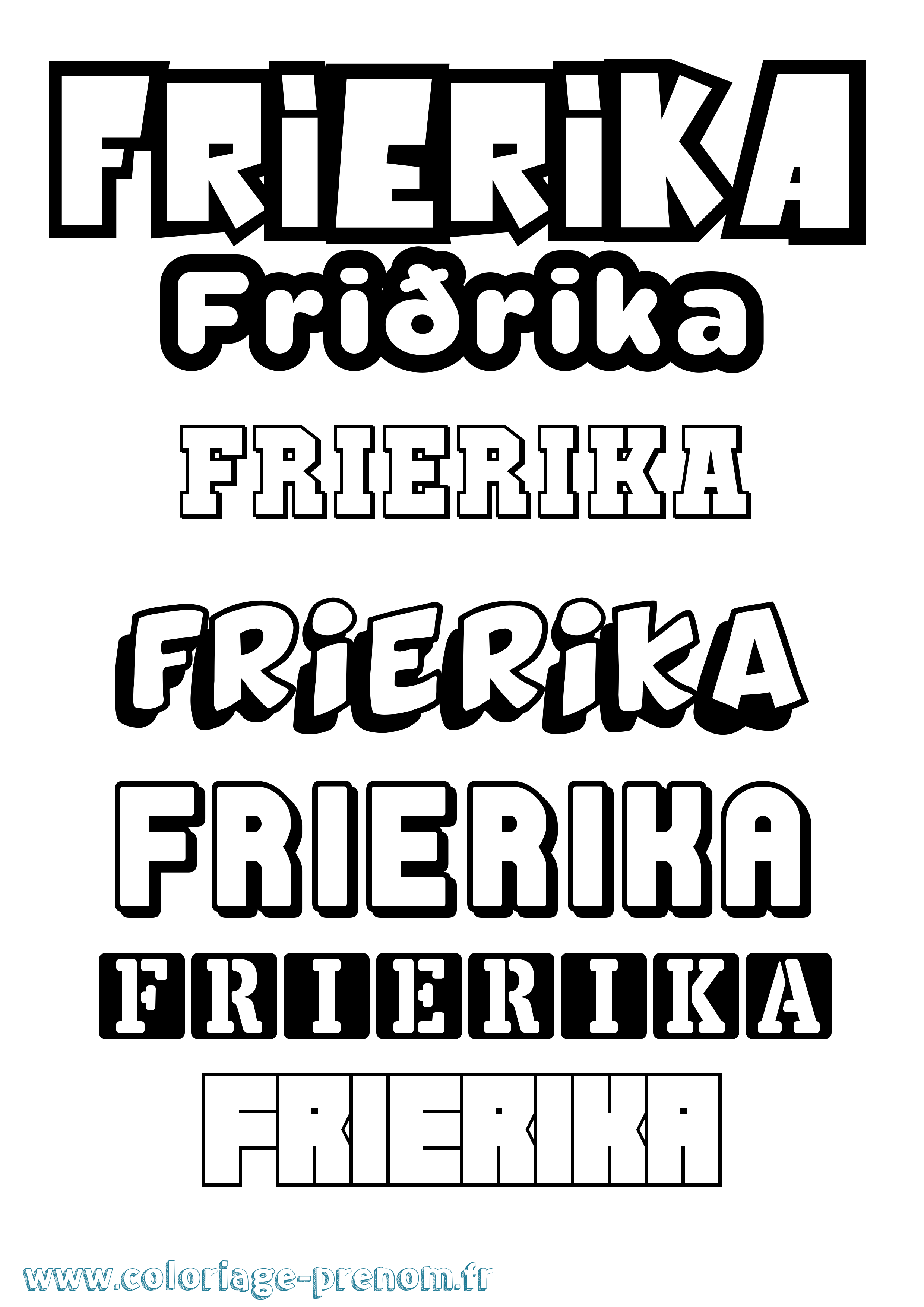 Coloriage Friðrika Simple Coloriage prénom Friðrika Simple