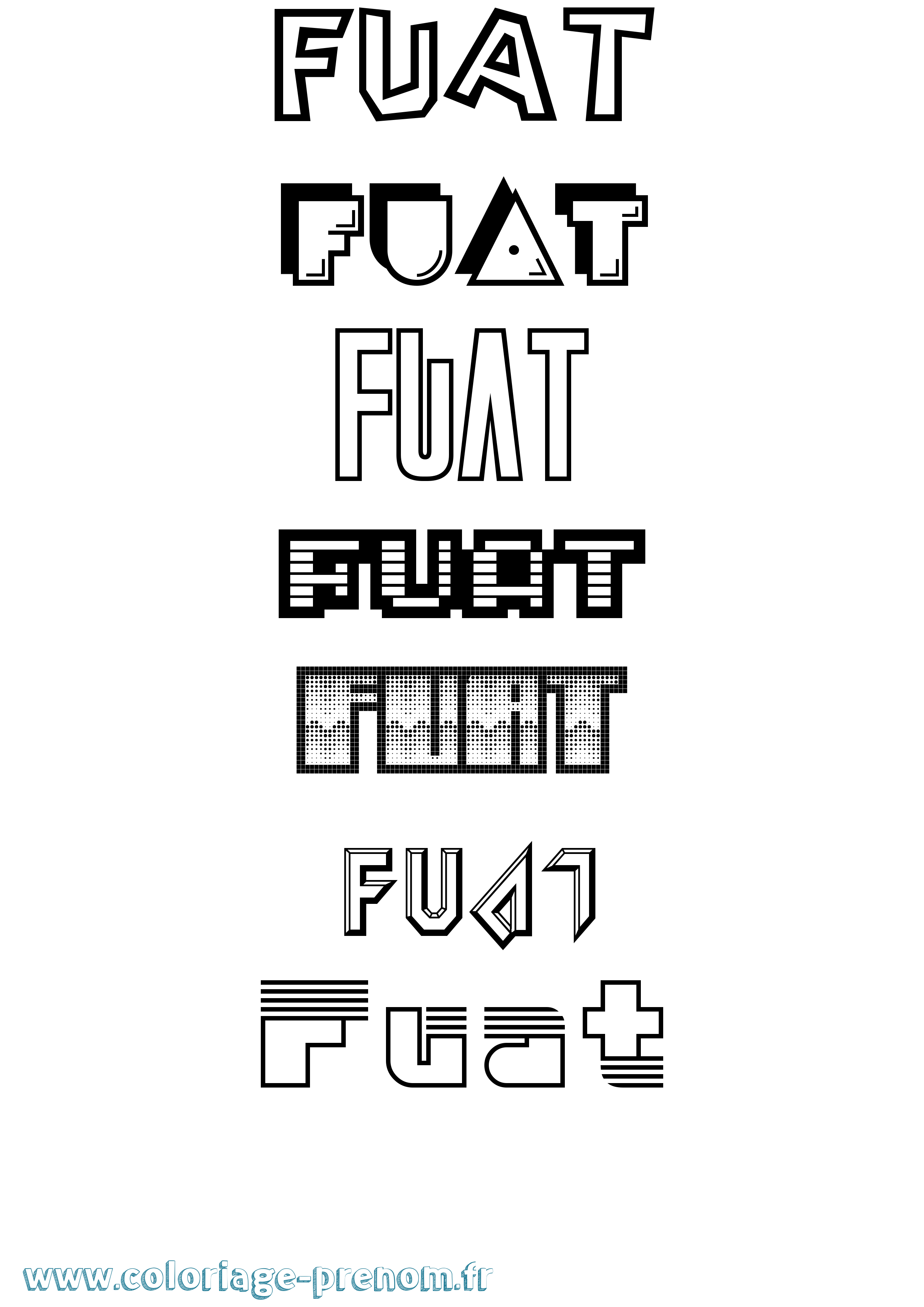 Coloriage Fuat Jeux Vidéos Coloriage prénom Fuat Jeux Vidéos
