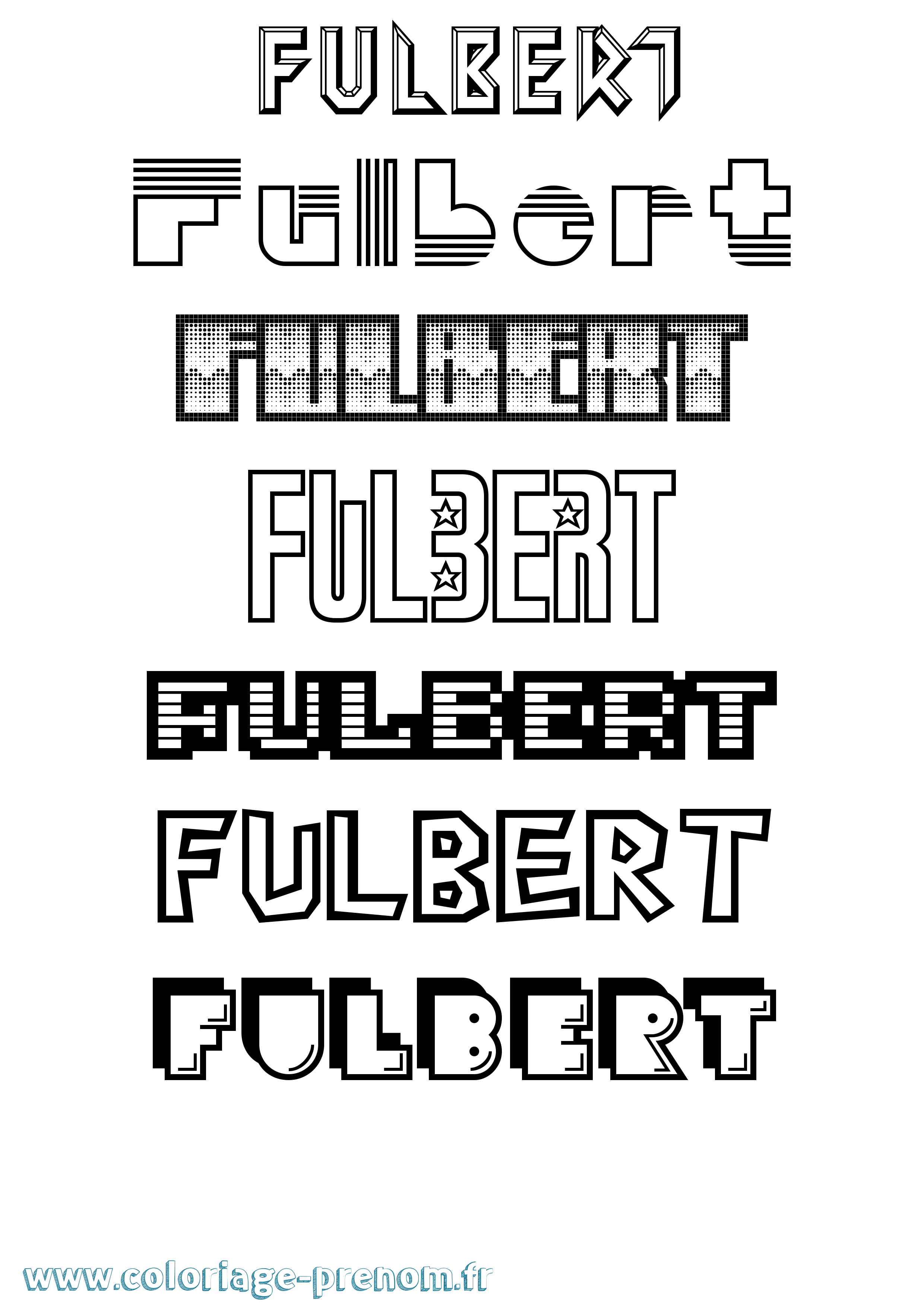 Coloriage Fulbert Jeux Vidéos Coloriage prénom Fulbert Jeux Vidéos