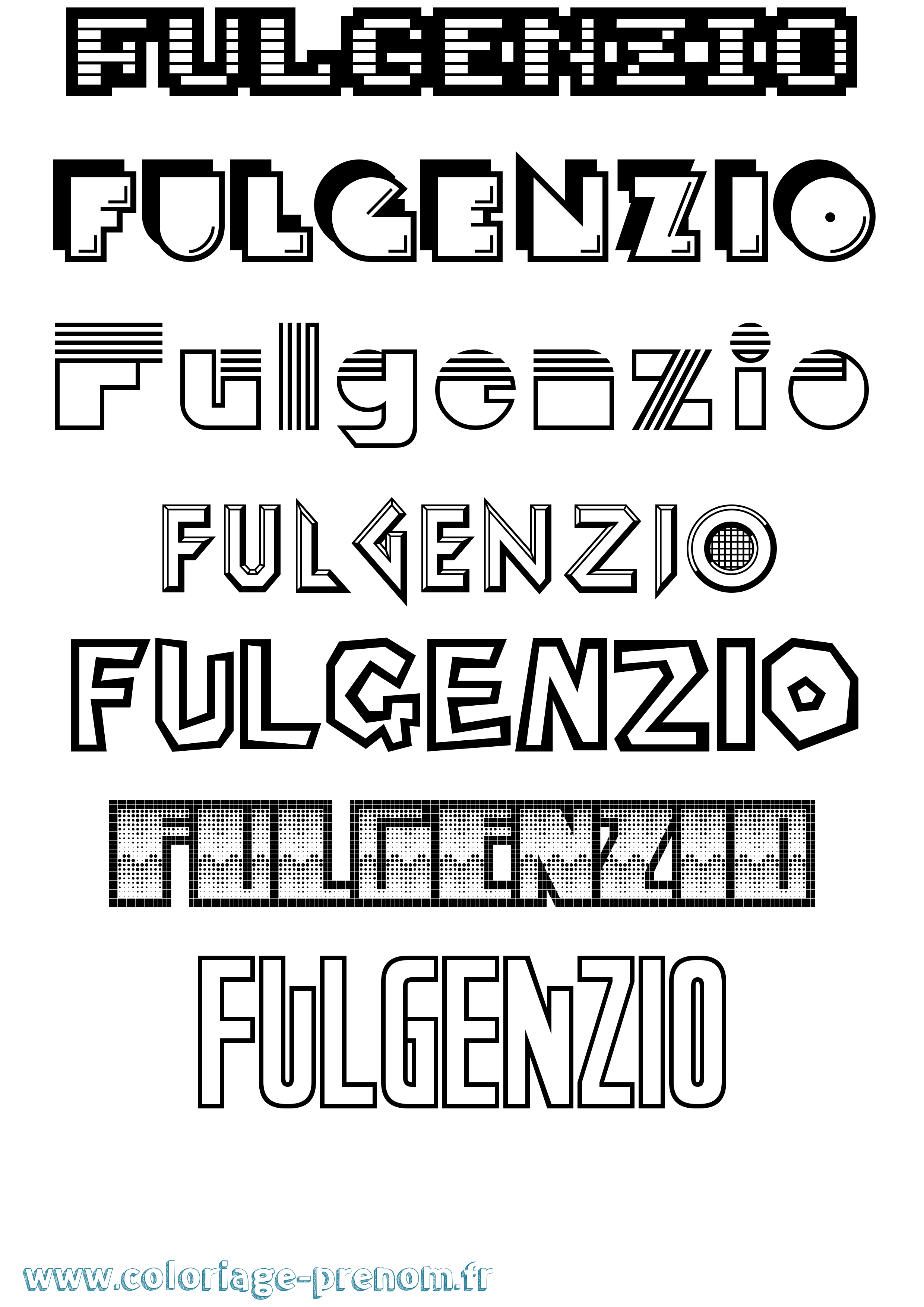 Coloriage Fulgenzio Jeux Vidéos Coloriage prénom Fulgenzio Jeux Vidéos