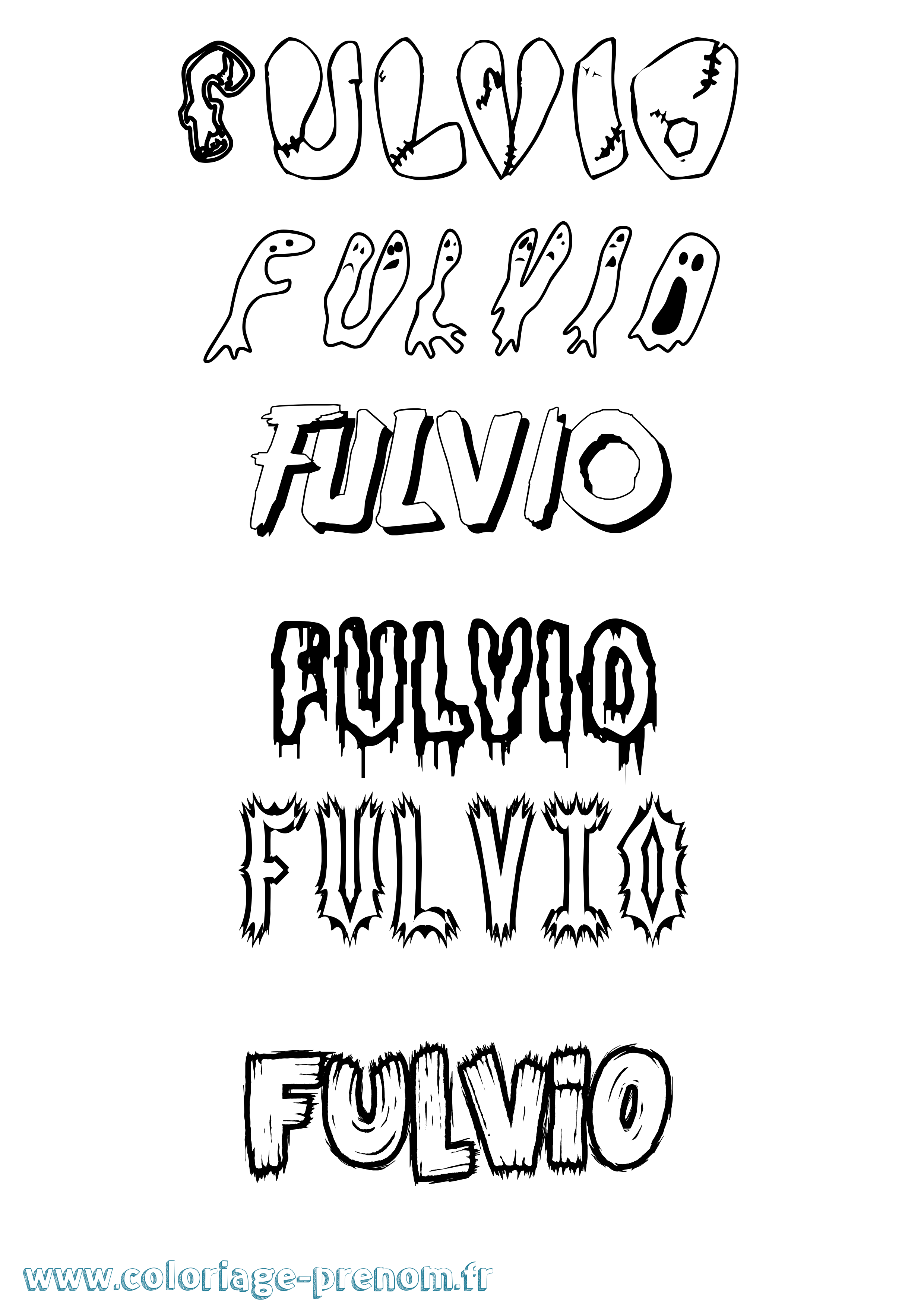 Coloriage Fulvio Frisson Coloriage prénom Fulvio Frisson